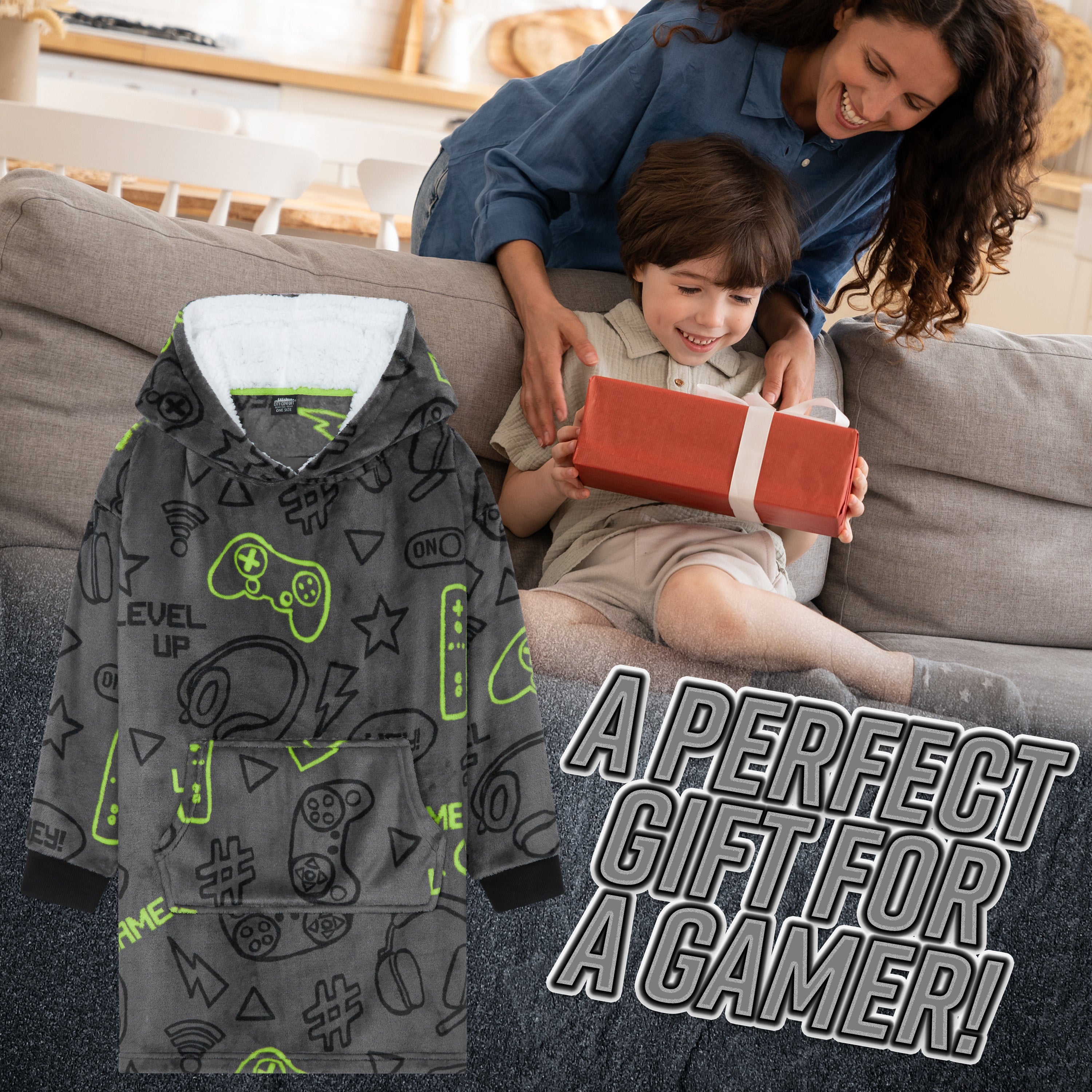 citycomfort-sweat-plaid-gar-on-gamer-polaire-oversize image 3