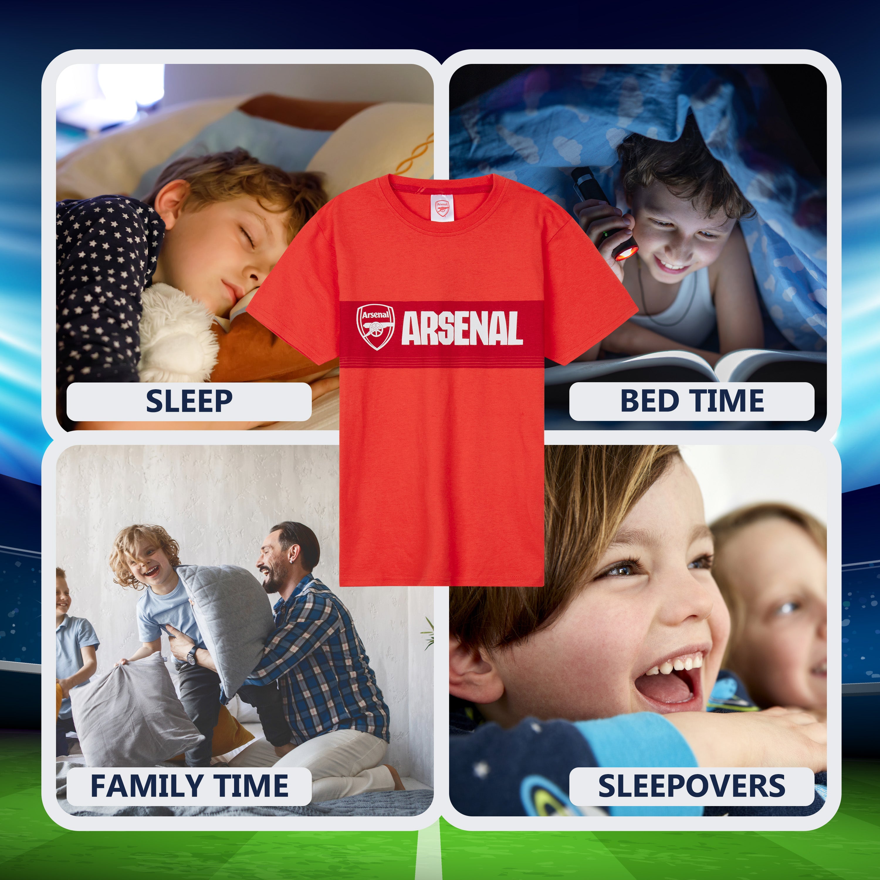 get-trend-boys-pyjama-foot-gar-on-short-arsenal-respirant-11-12-ans image 4