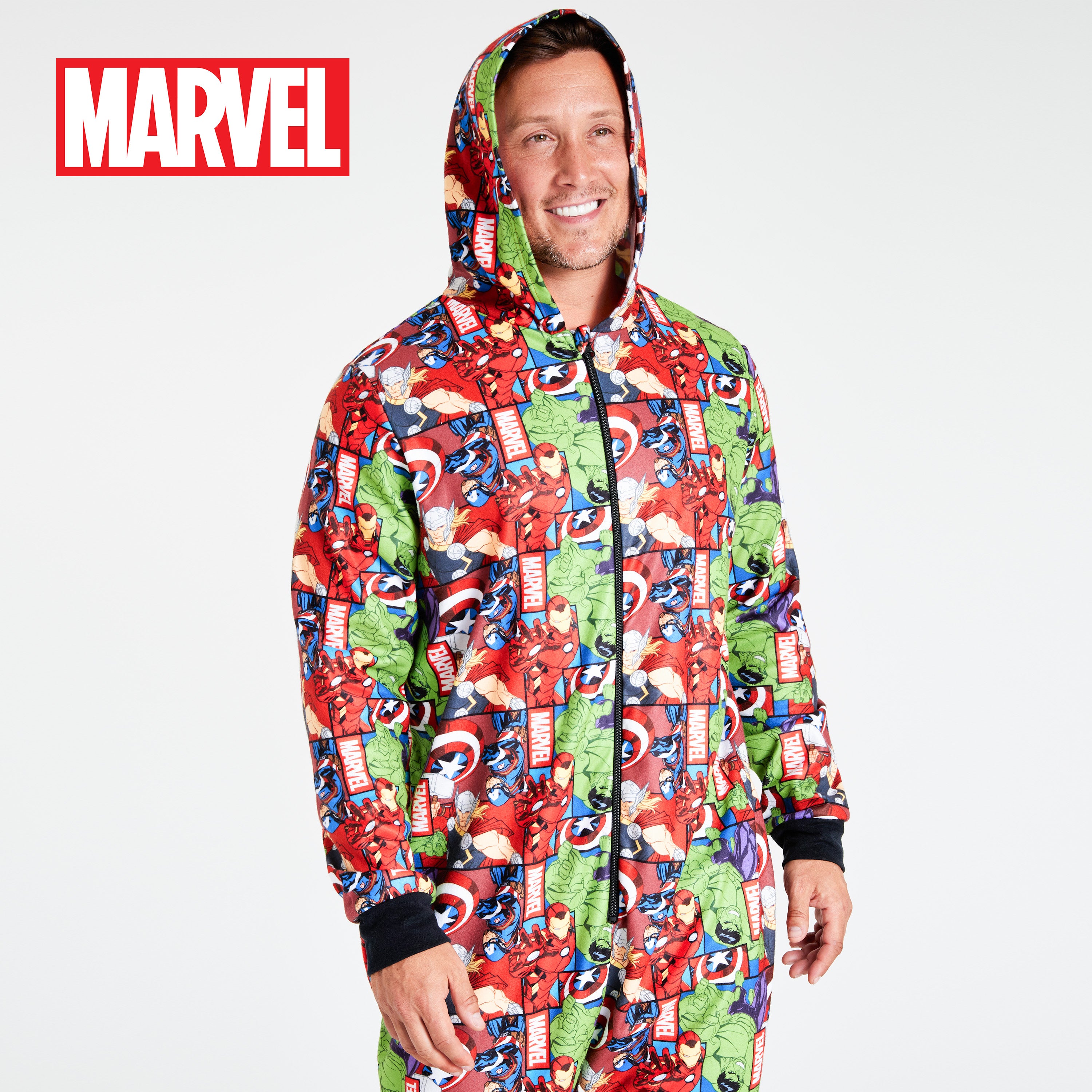 marvel-avengers-combinaison-pyjama-homme-polaire-capuche image 4