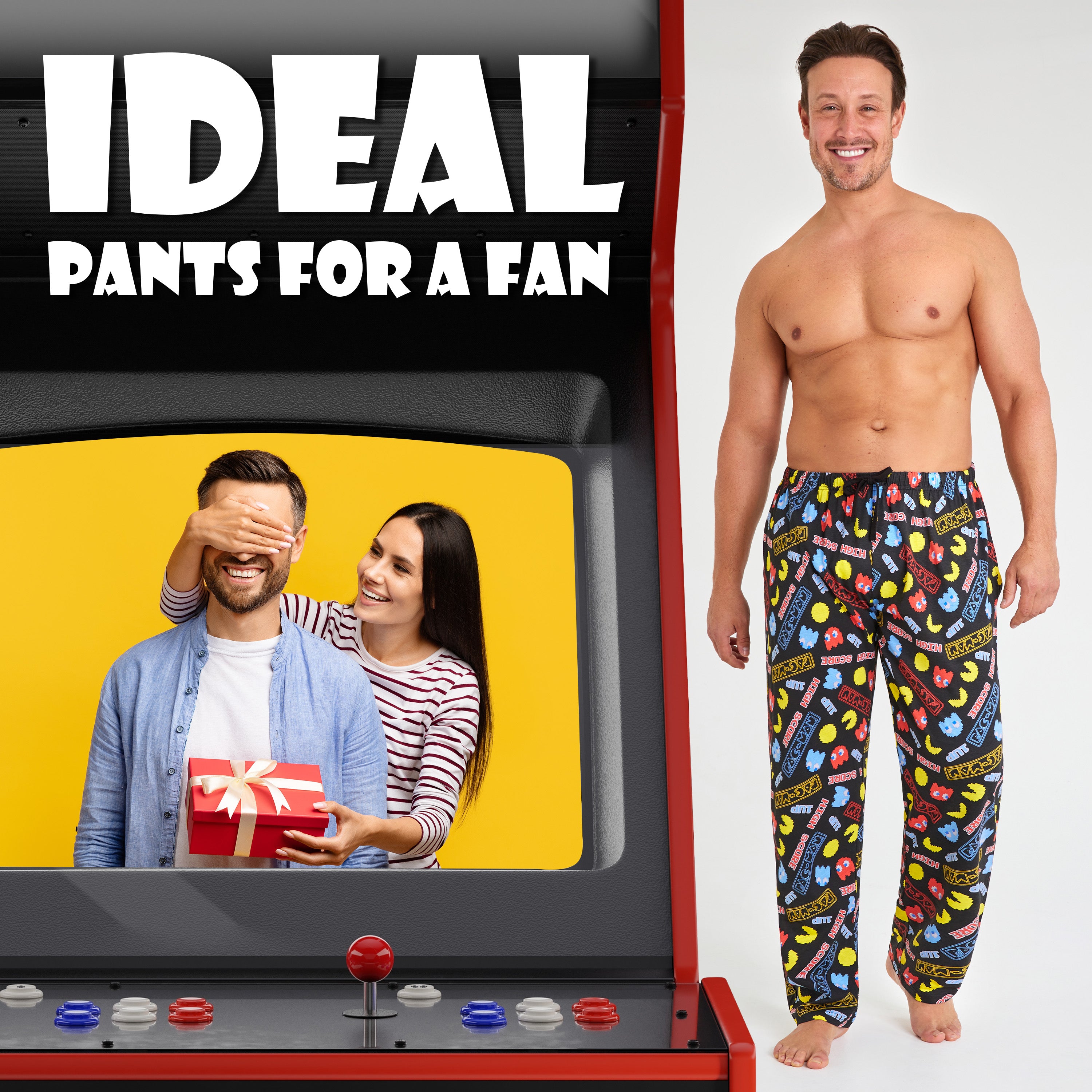 pac-man-pantalon-pyjama-homme-coton-poches image 3
