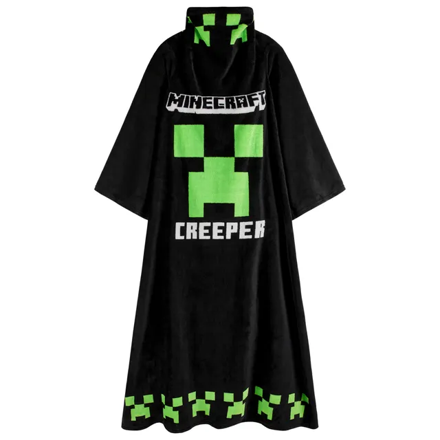 minecraft-sweat-plaid-capuche-enfant-noir-polaire image 1