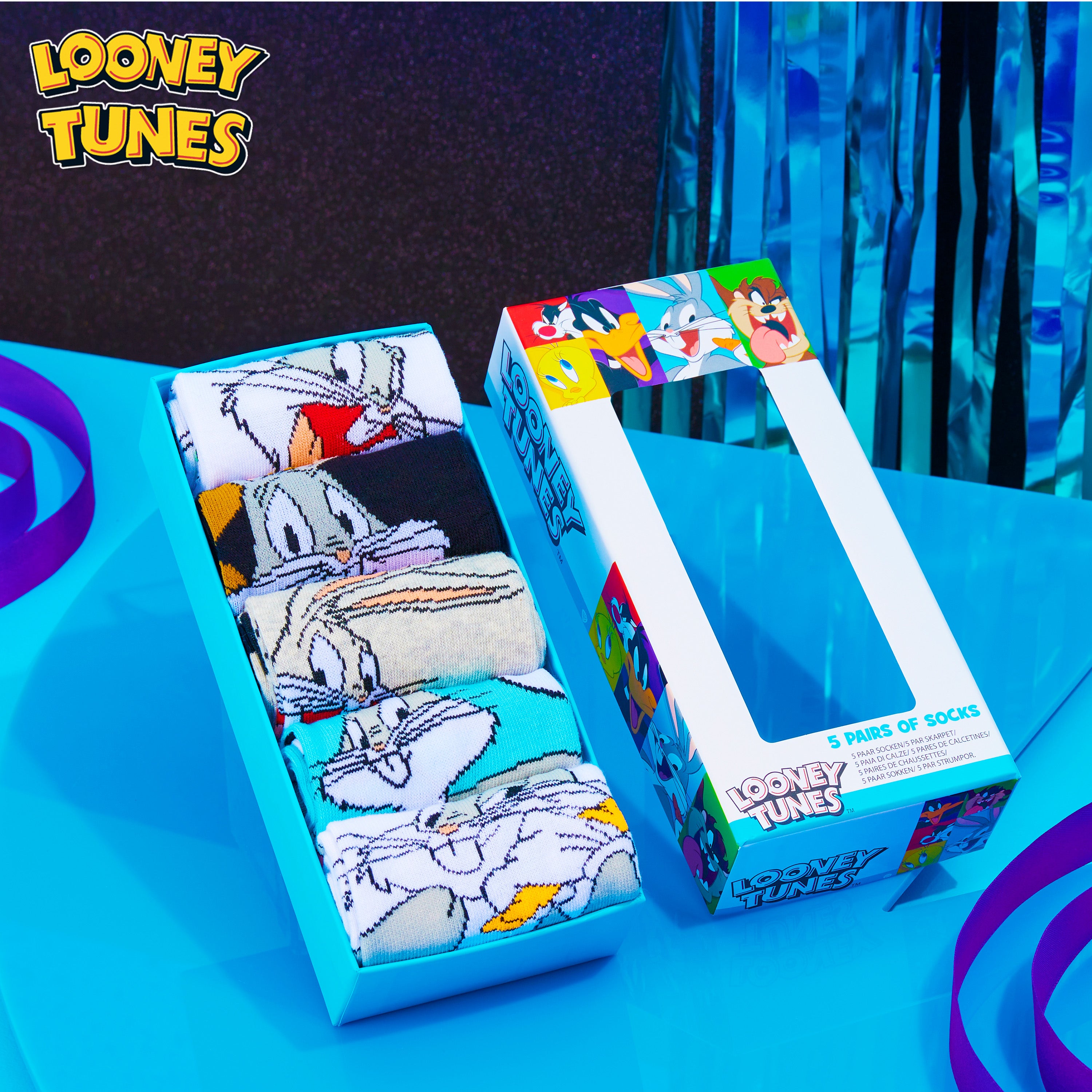 get-trend-men-chaussettes-homme-looney-tunes-x5-coton image 2