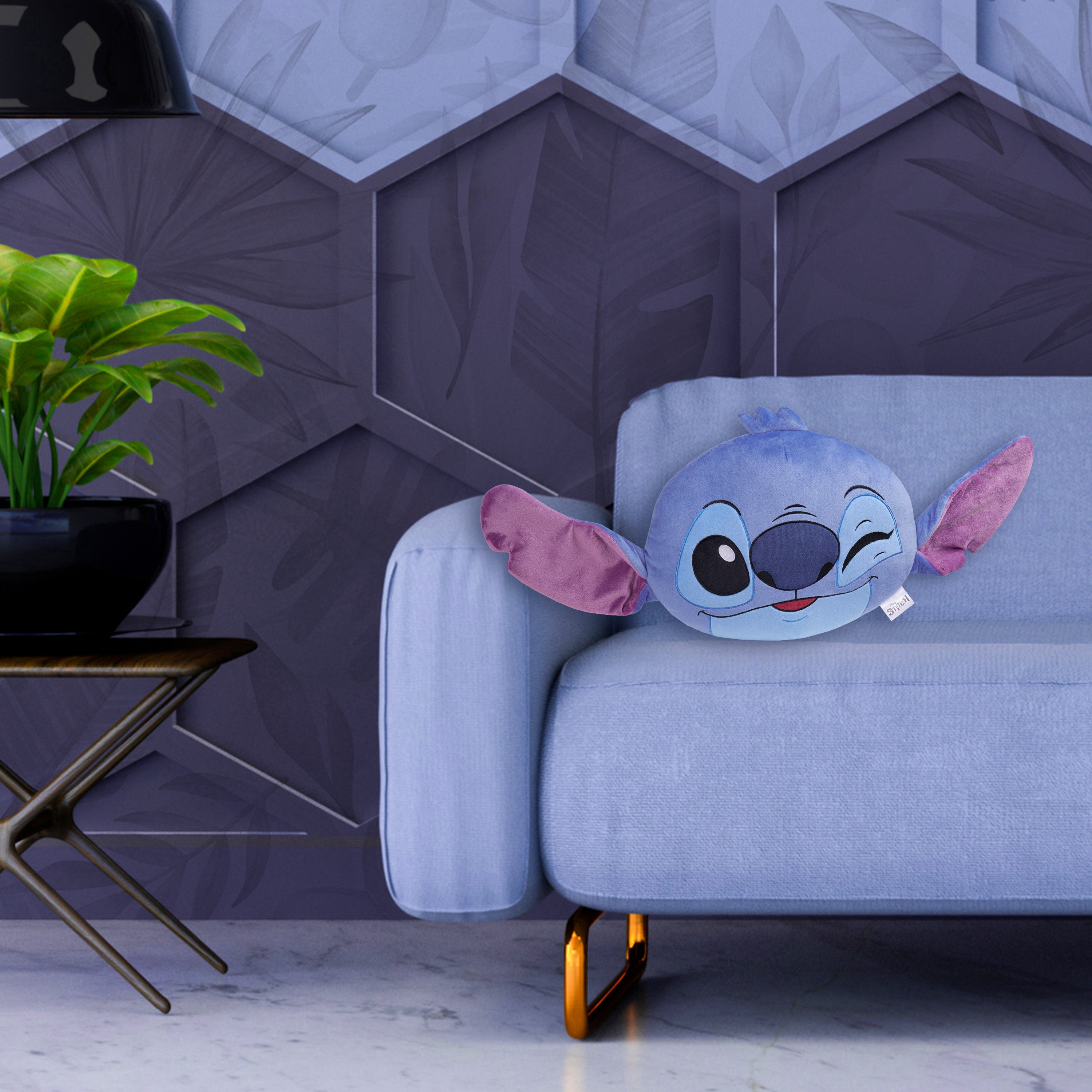 disney-stitch-coussin-peluche-bleu-violet-39-5x31-cm image 2