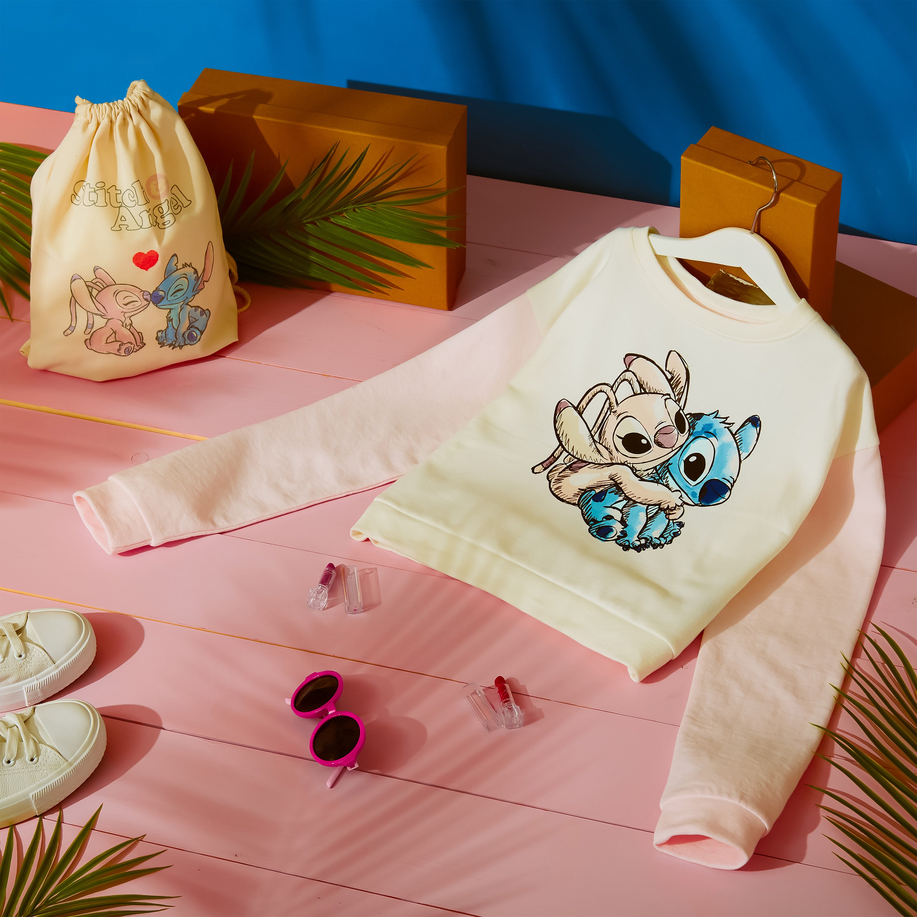 disney-stitch-sweat-cropped-fille-7-14-ans-coton image 3