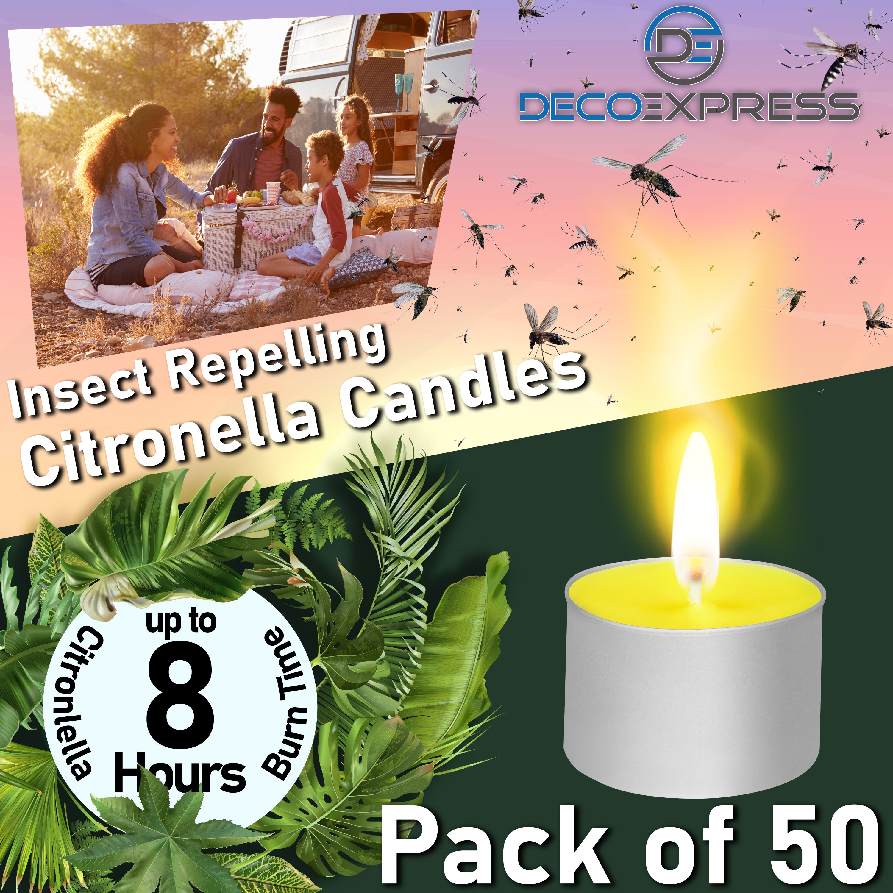 deco-express-bougies-citronnelle-chauffe-plat-jaunes-x50 image 4