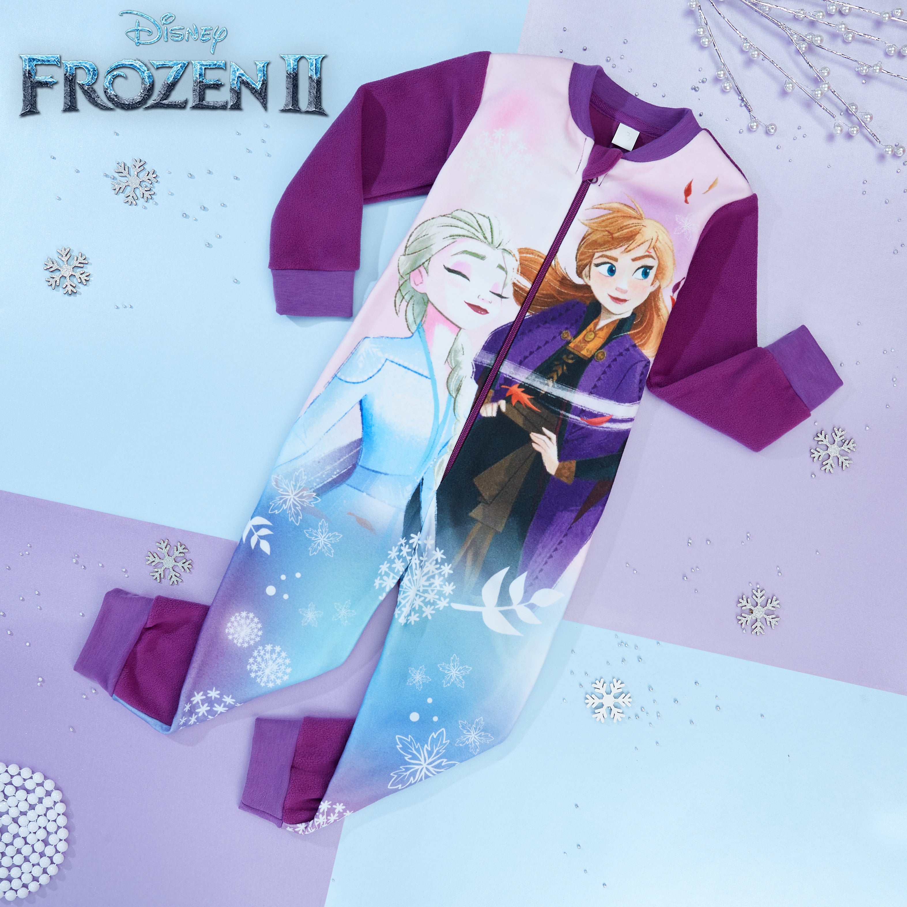 disney-reine-des-neiges-pyjama-combinaison-fille-anna-elsa image 2