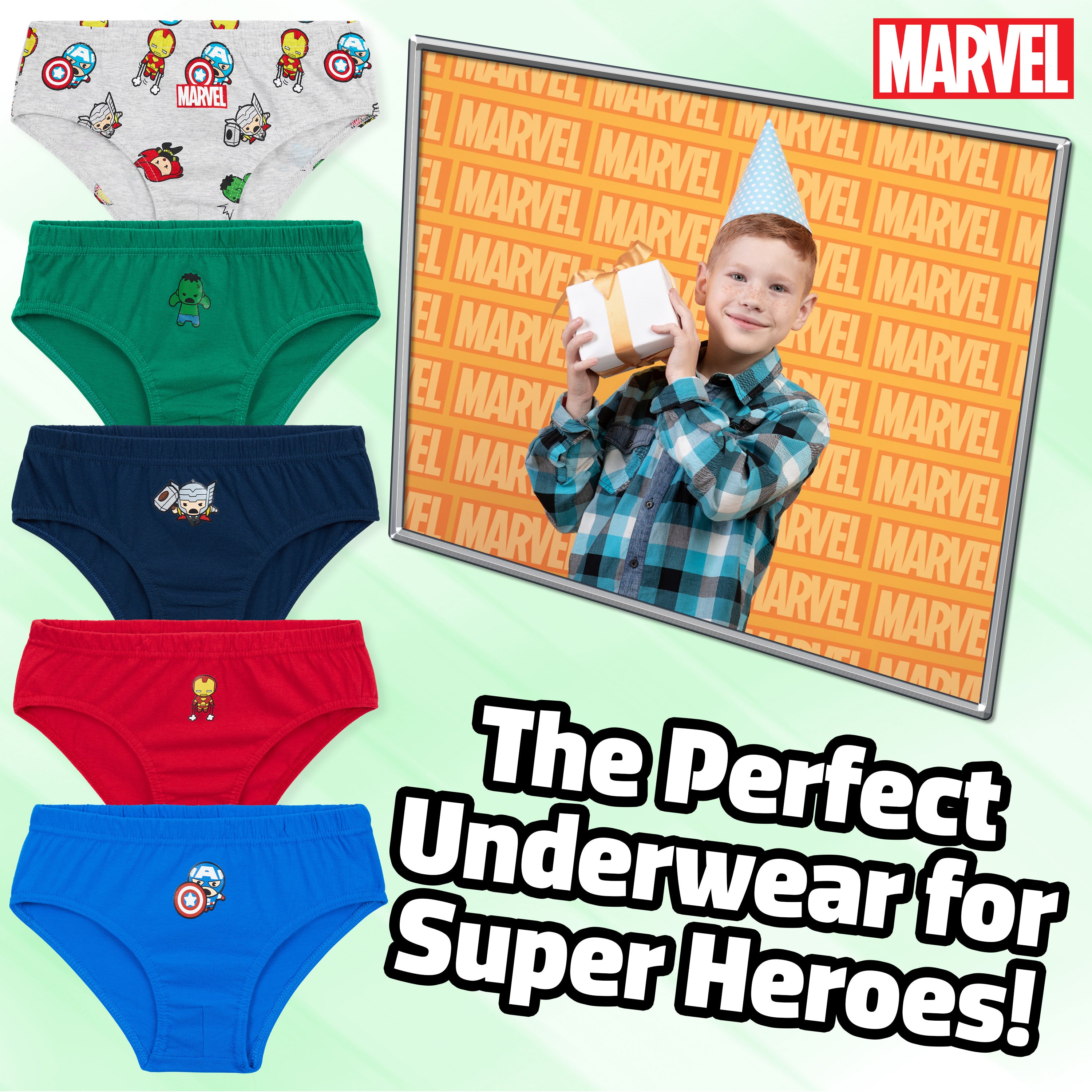 get-trend-marvel-slips-gar-on-5-pi-ces-coton-spiderman-7-8-ans image 2