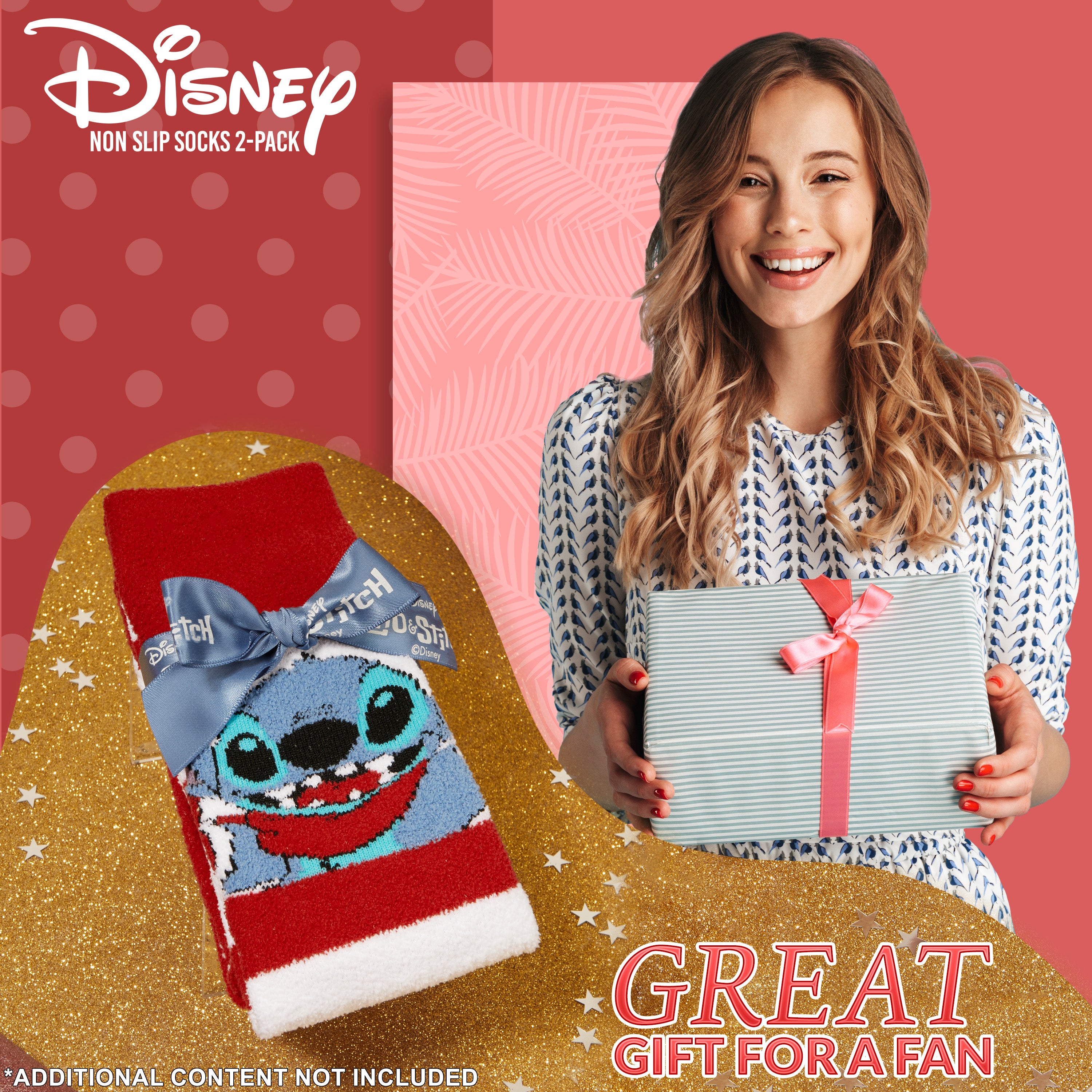 disney-stitch-chaussettes-pilou-femme-lot-2-fluffy-antidesrapantes image 2