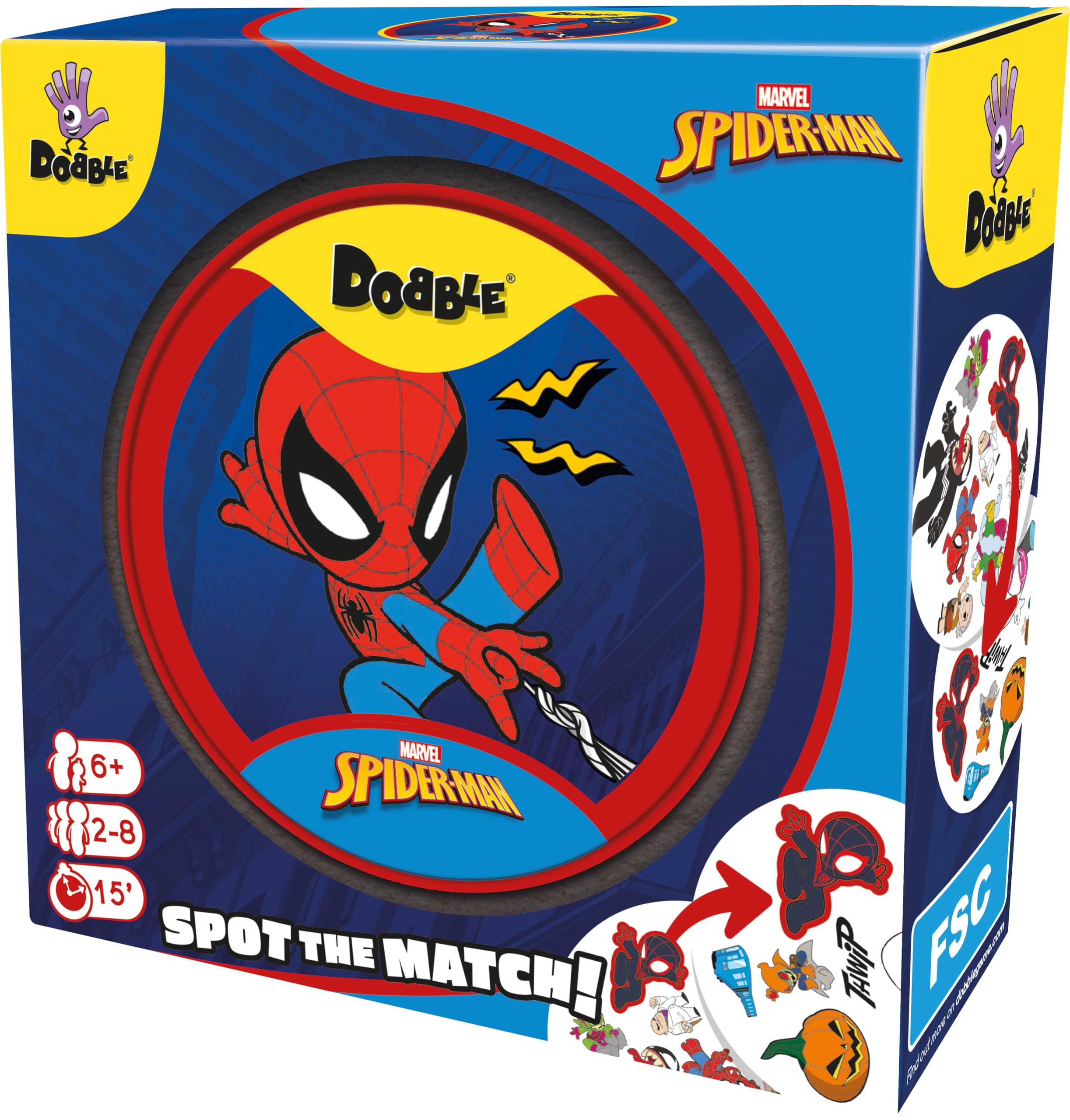 marvel-dobble-spiderman-jeu-cartes-55-cartes-6-ans image 2