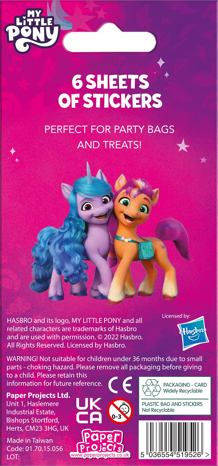 my-little-pony-party-lot-6-stickers-sac-f-te-rose image 3