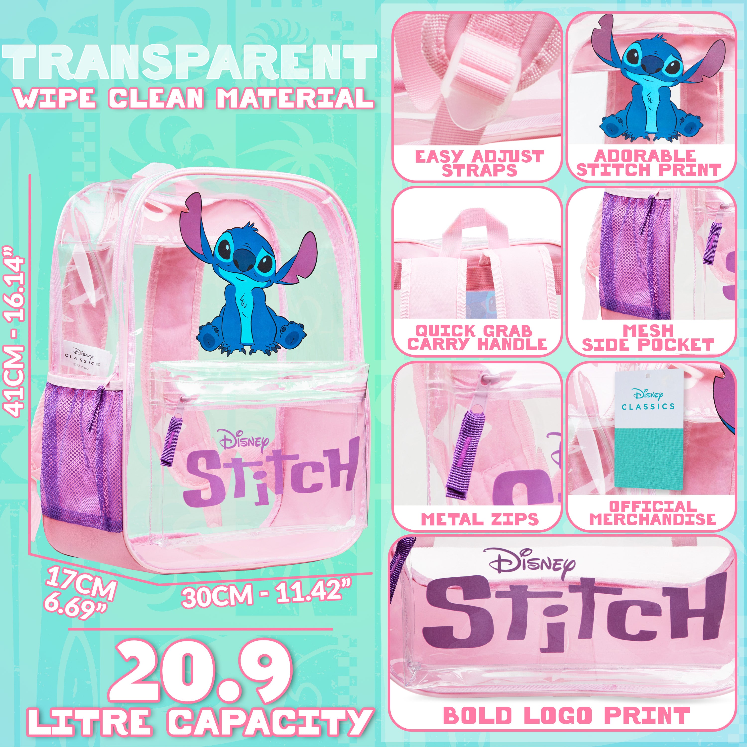 disney-stitch-sac-dos-transparent-fille-rucksack-12 image 7
