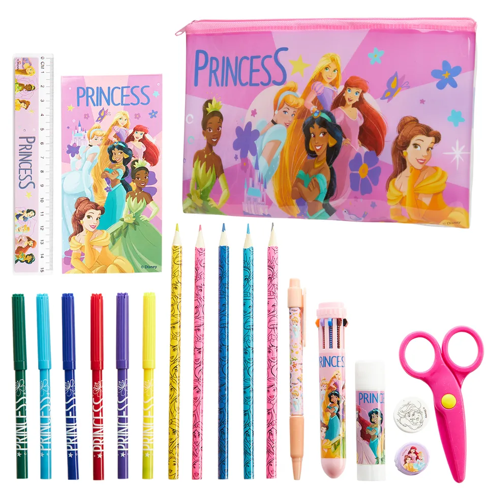 disney-princesses-trousse-garnie-papeterie-fille-25-cm image 1