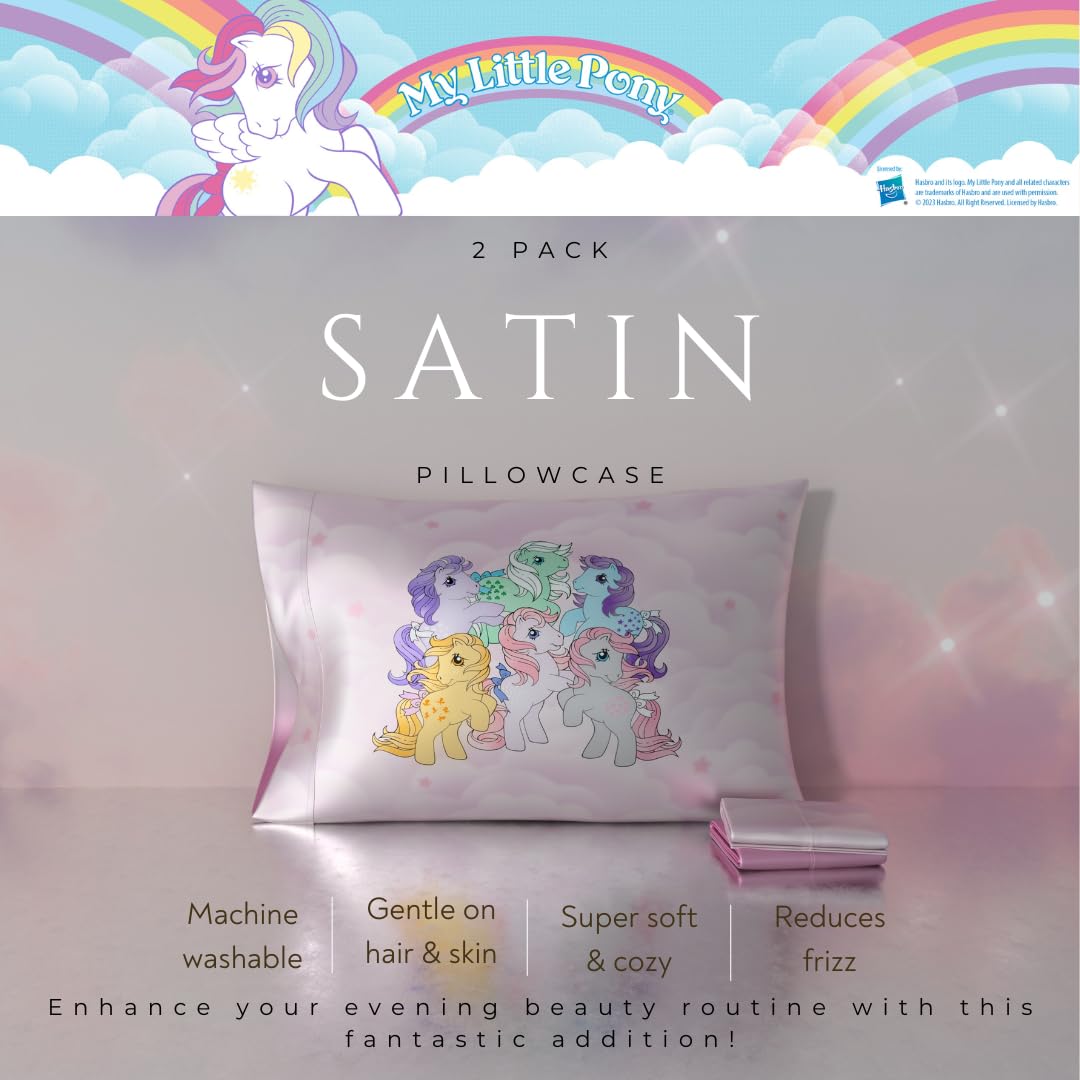 my-little-pony-taies-oreiller-satin-standard-lot-2-rose image 2