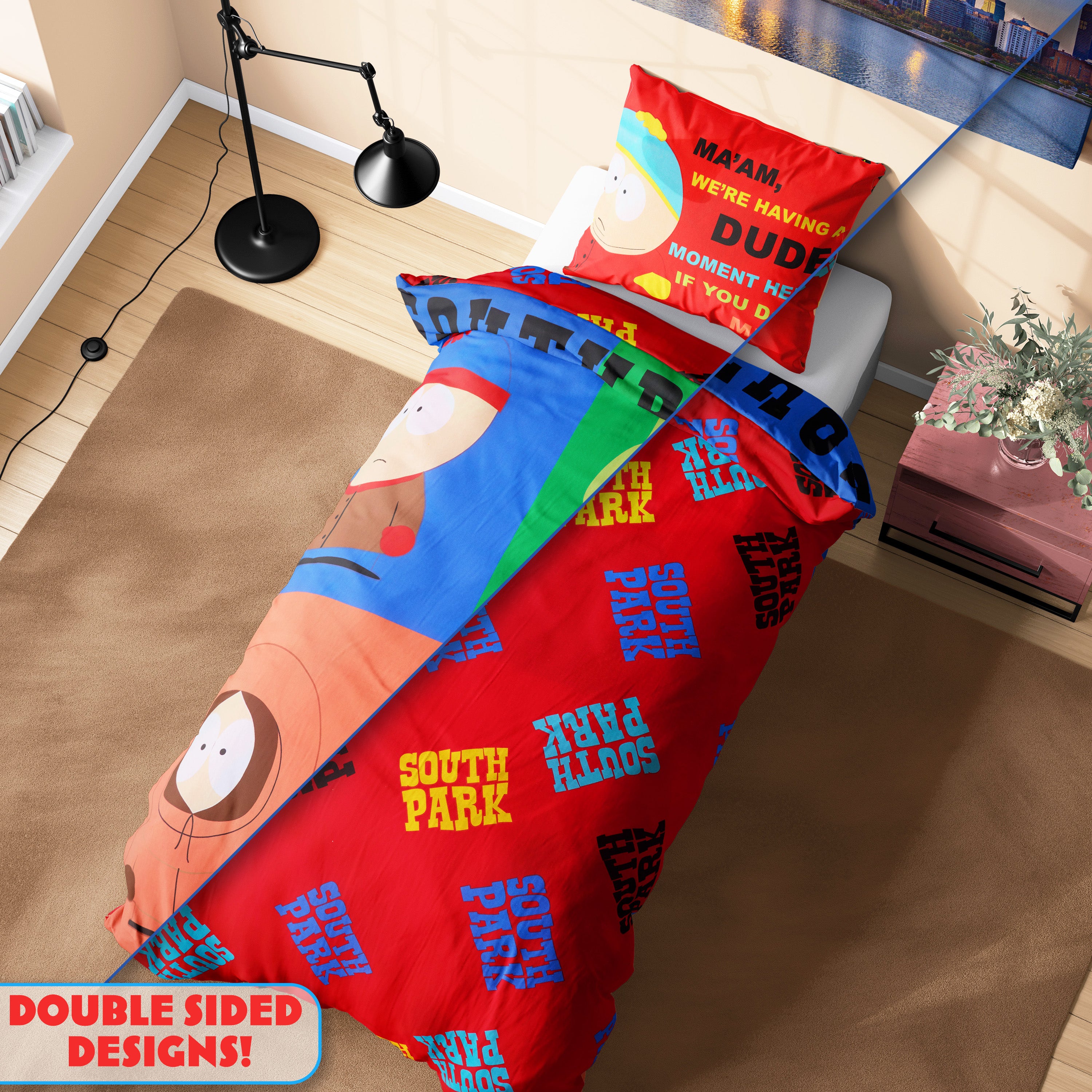 south-park-housse-de-couette-parure-lit-r-versible-single image 4