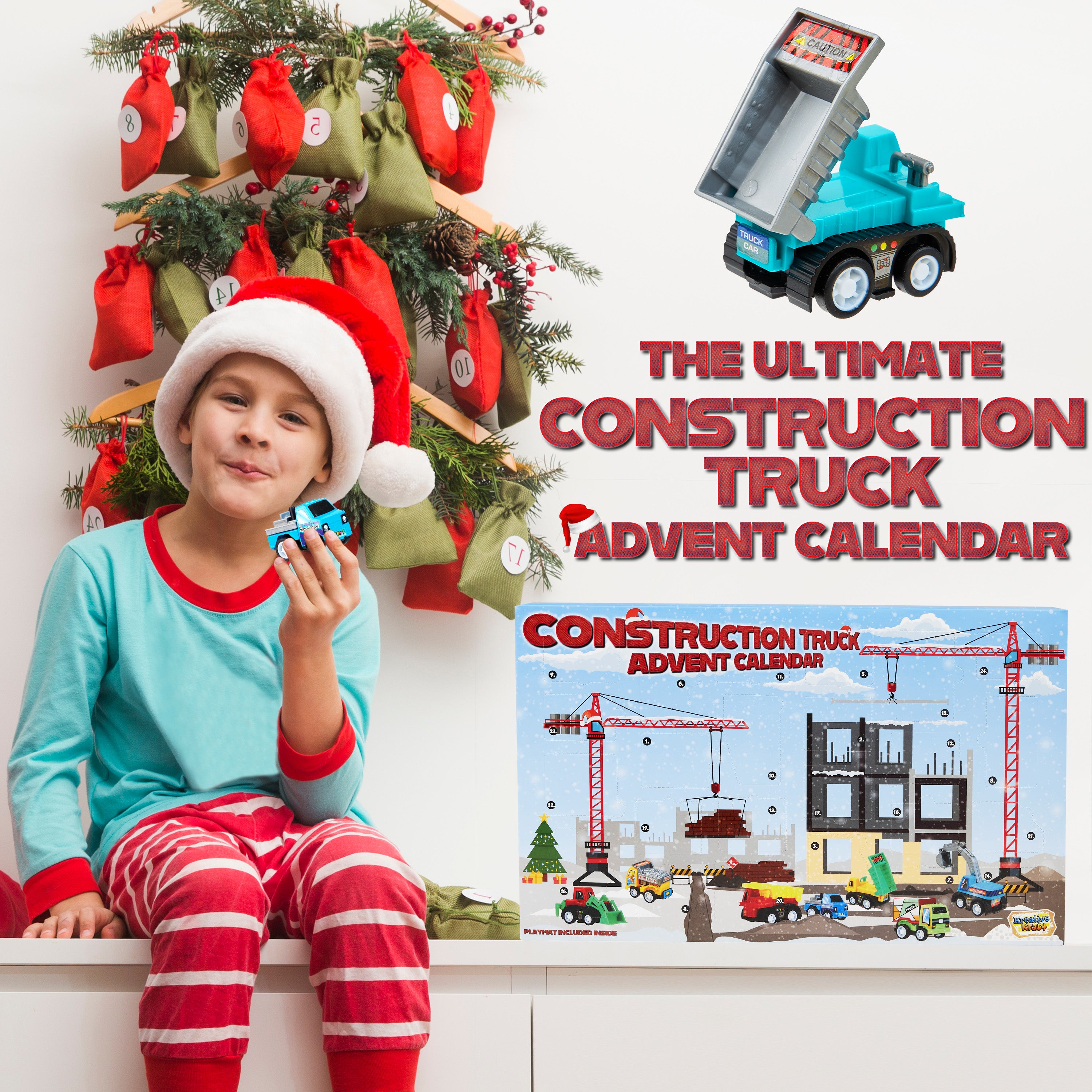 kreativekraft-calendrier-de-l-avent-camions-chantier-24-miniatures image 2