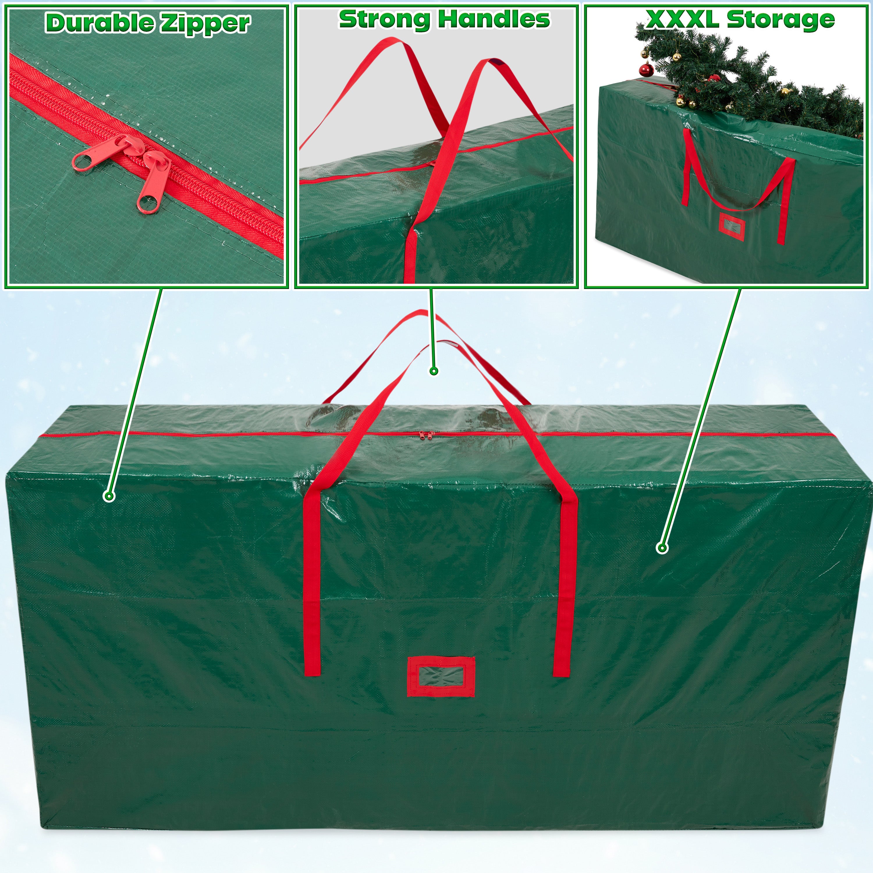 get-trend-sac-sapin-no-l-vert-zipp-160-cm-poign-es image 3