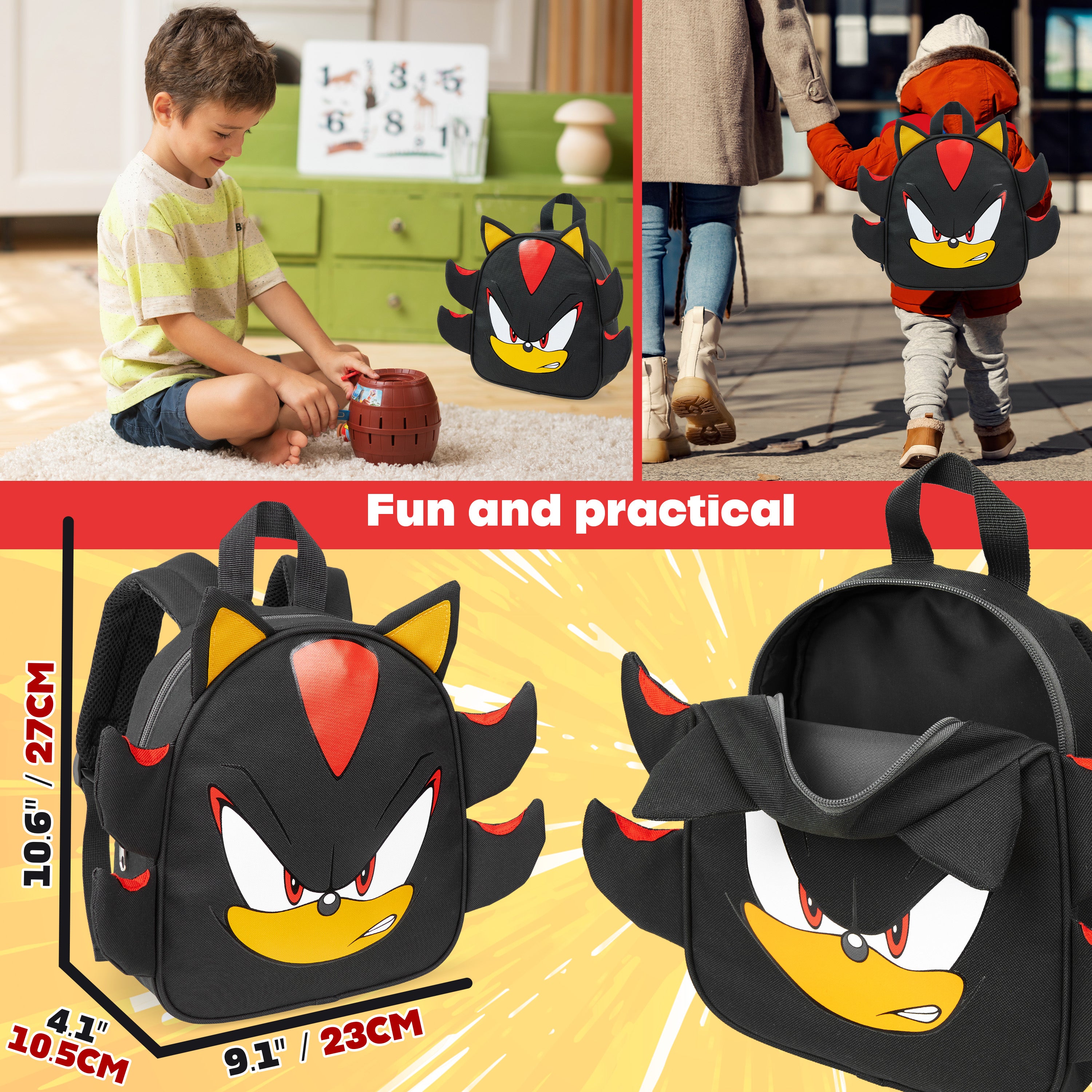 sonic-sac-dos-enfant-gamer-bleu-l-ger image 3