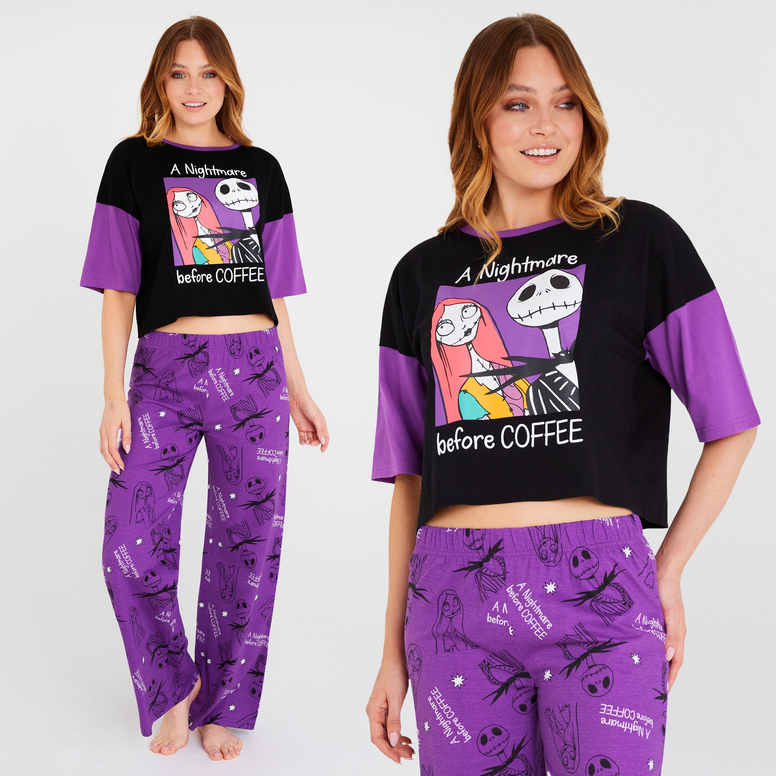 disney-pyjama-femme-coton-2-pi-ces-manches-courtes-taille-m image 5