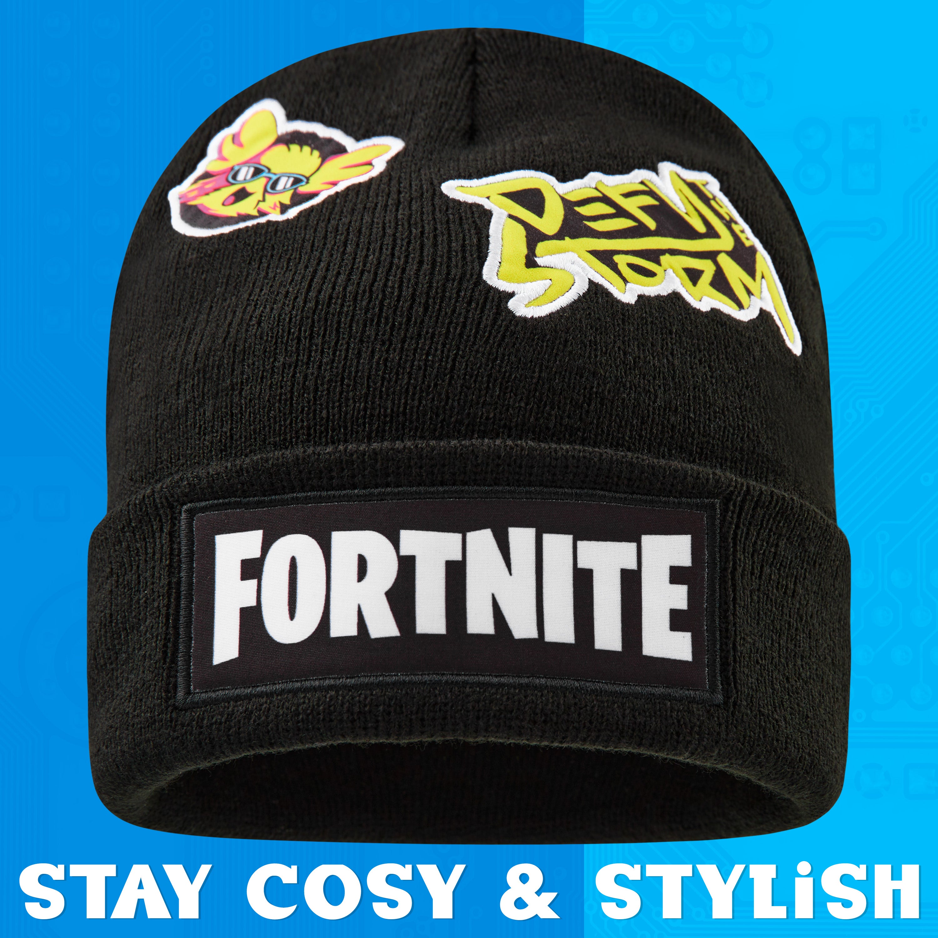 fortnite-bonnet-gar-on-noir-tricot-hiver-chaud-6-14-ans image 5