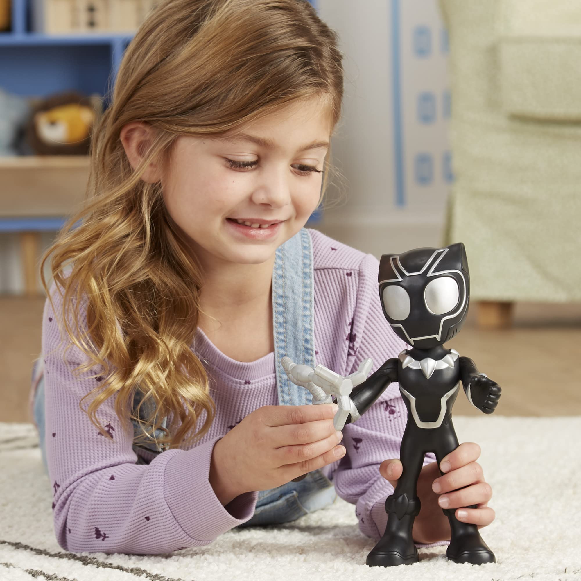 marvel-spidey-amis-black-panther-grande-figurine-22-5-cm-grappin image 3