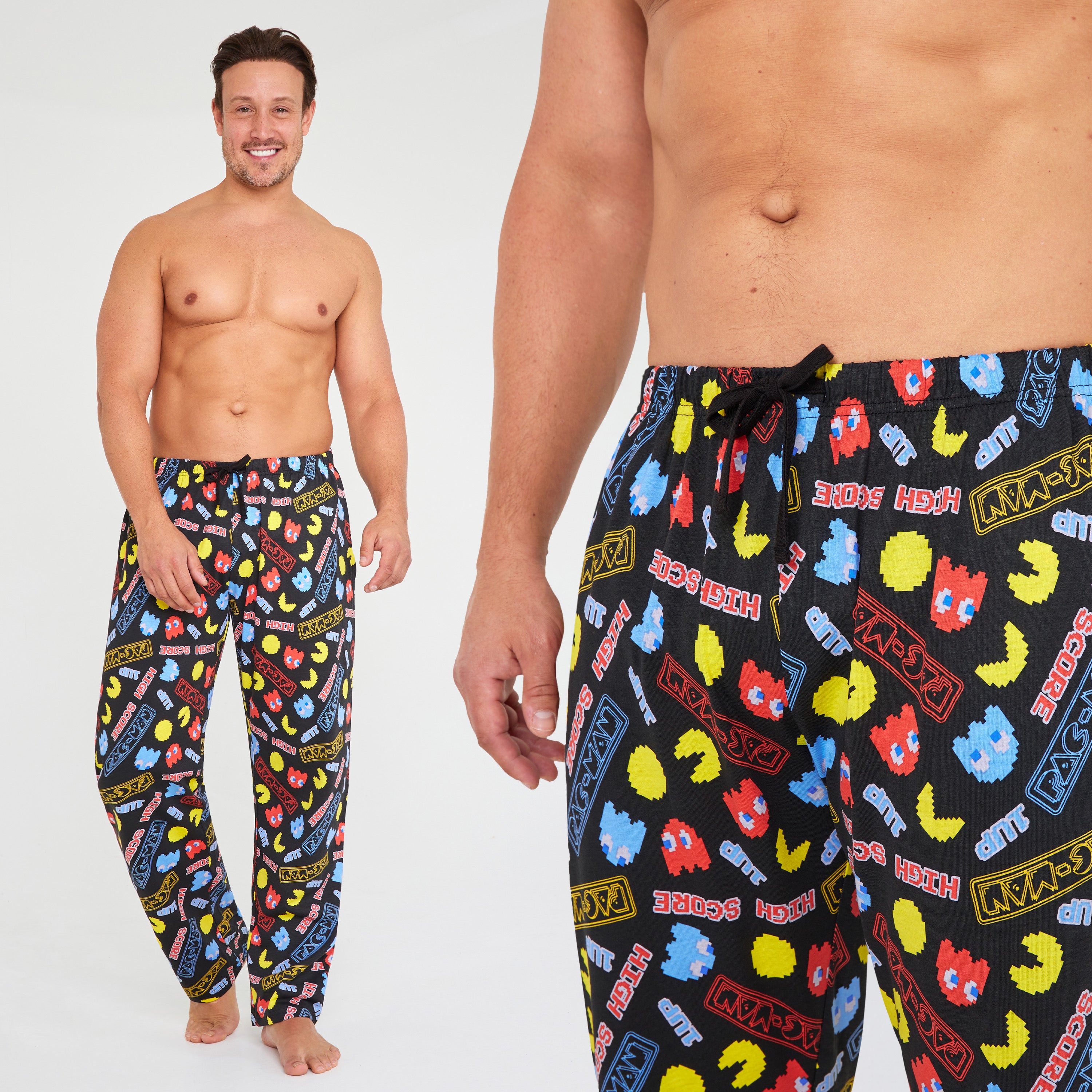 pac-man-pantalon-pyjama-homme-coton-poches image 2