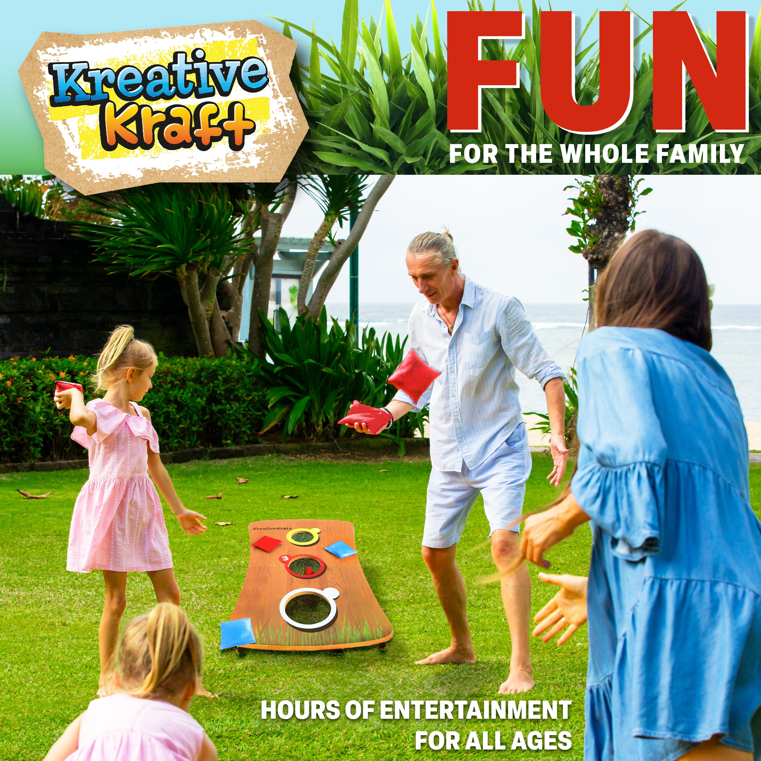 kreativekraft-cornhole-jeu-de-lancer-sacs-bois-jardin-famille image 3