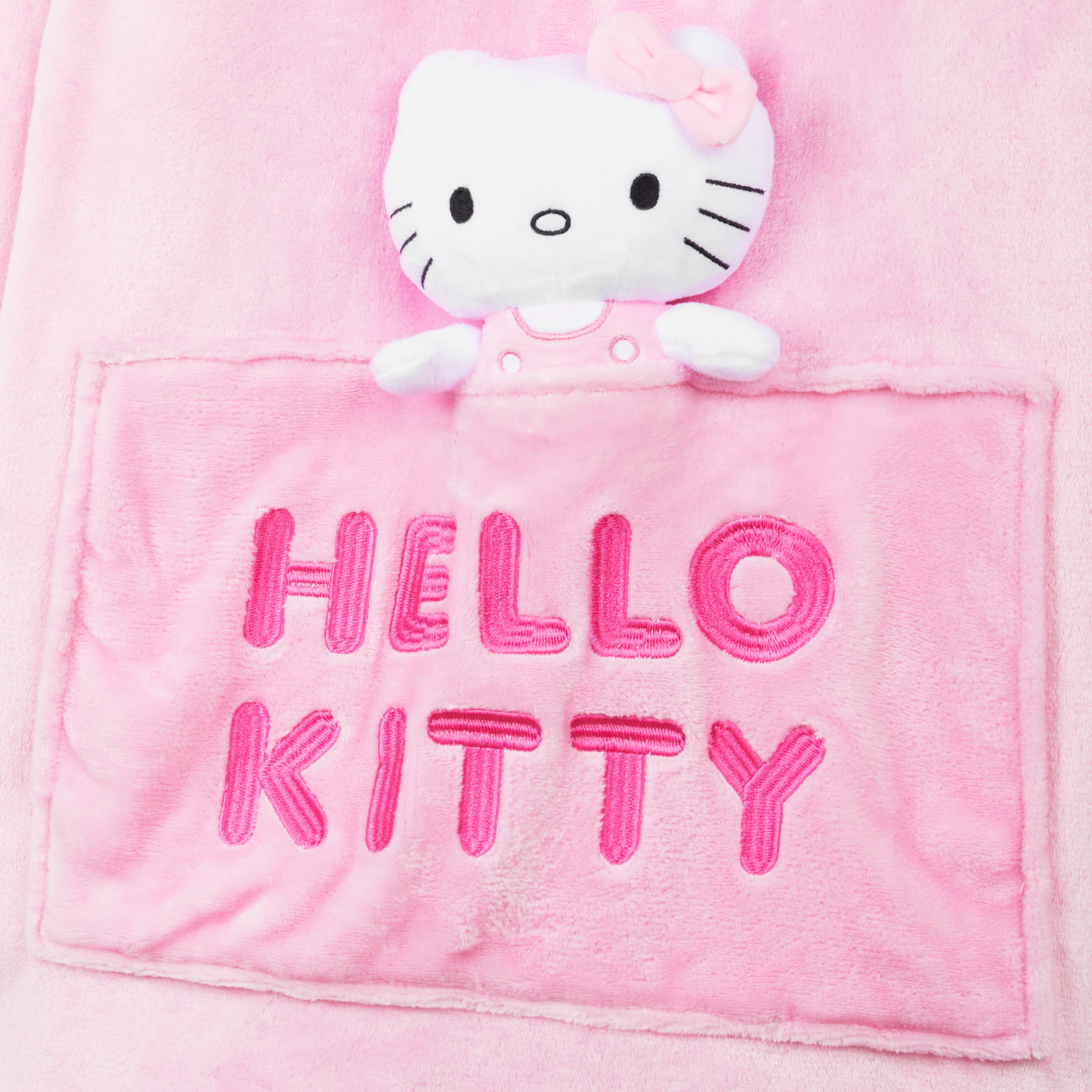 hello-kitty-sweat-plaid-polaire-fille-oversize-avec-peluche-sherpa image 2