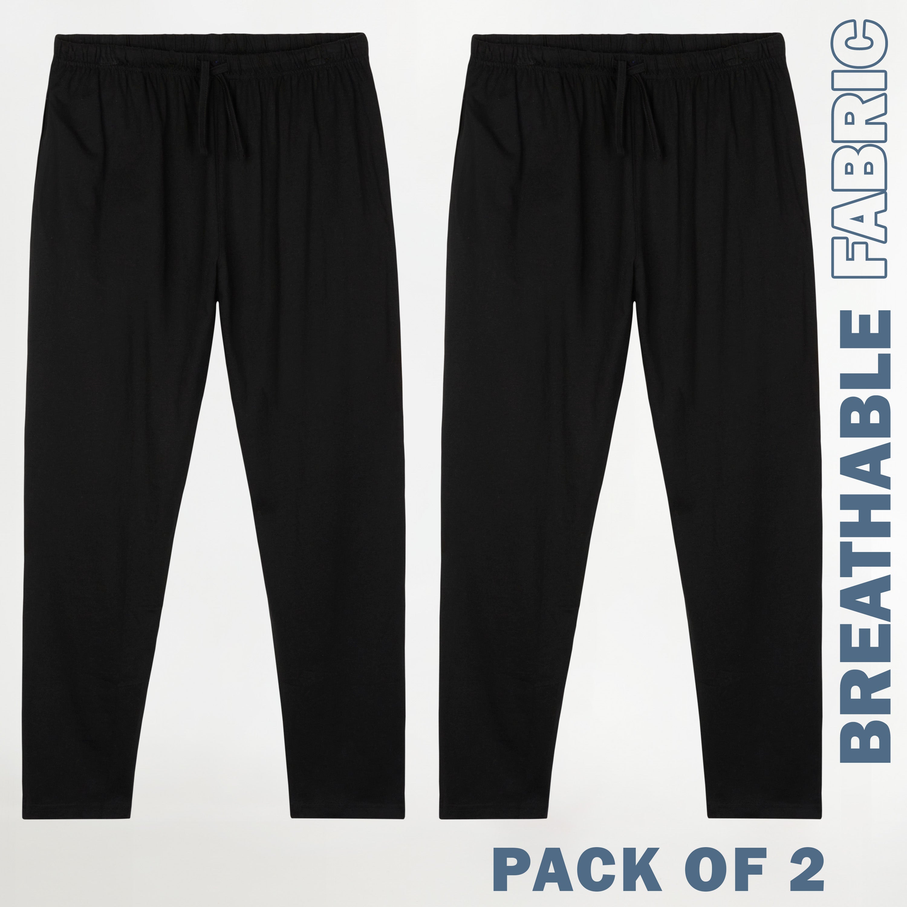 citycomfort-bas-pyjama-homme-coton-poches-lot-2-noir-m-4xl image 5