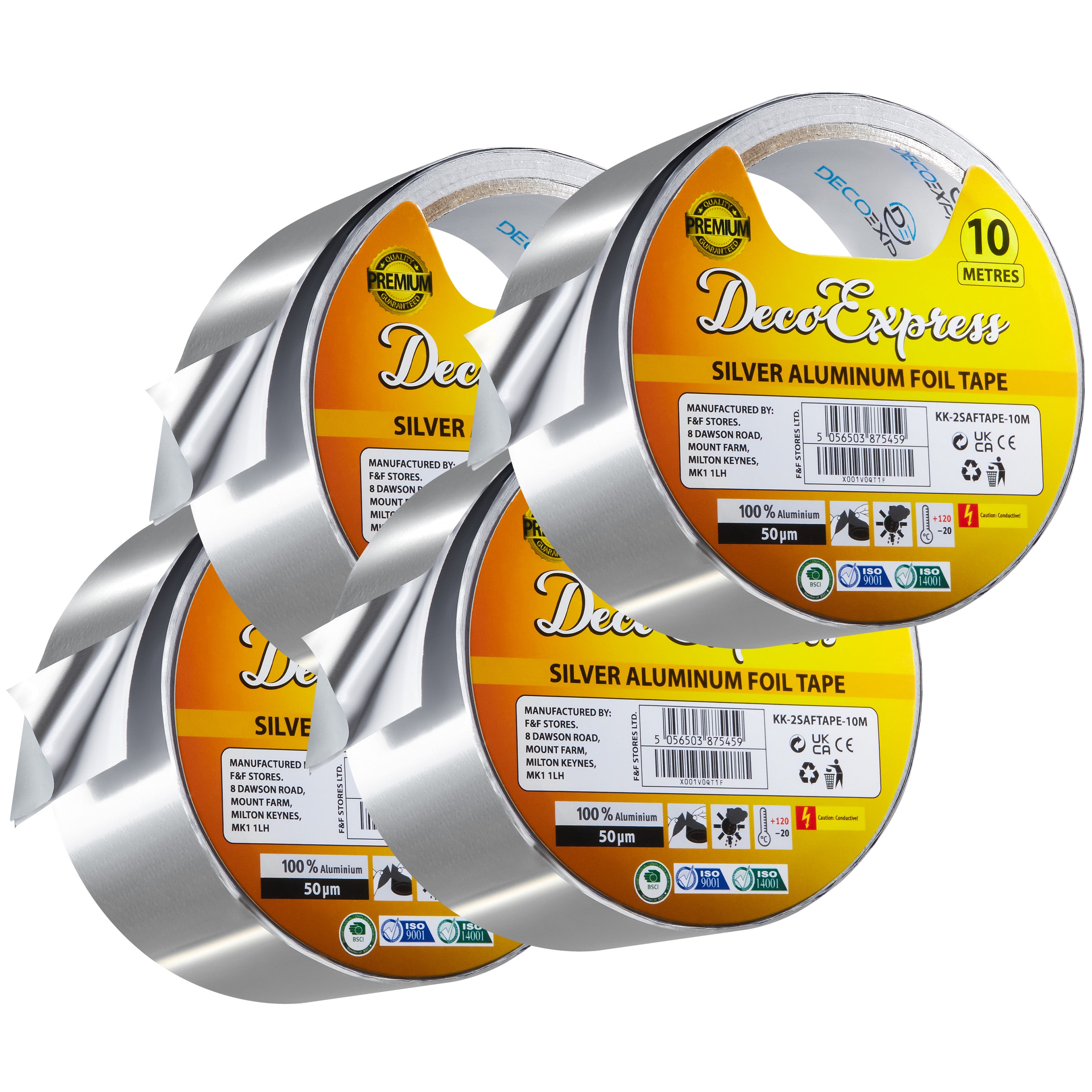 deco-express-ruban-adh-sif-aluminium-10-m-lot-de-4 image 1