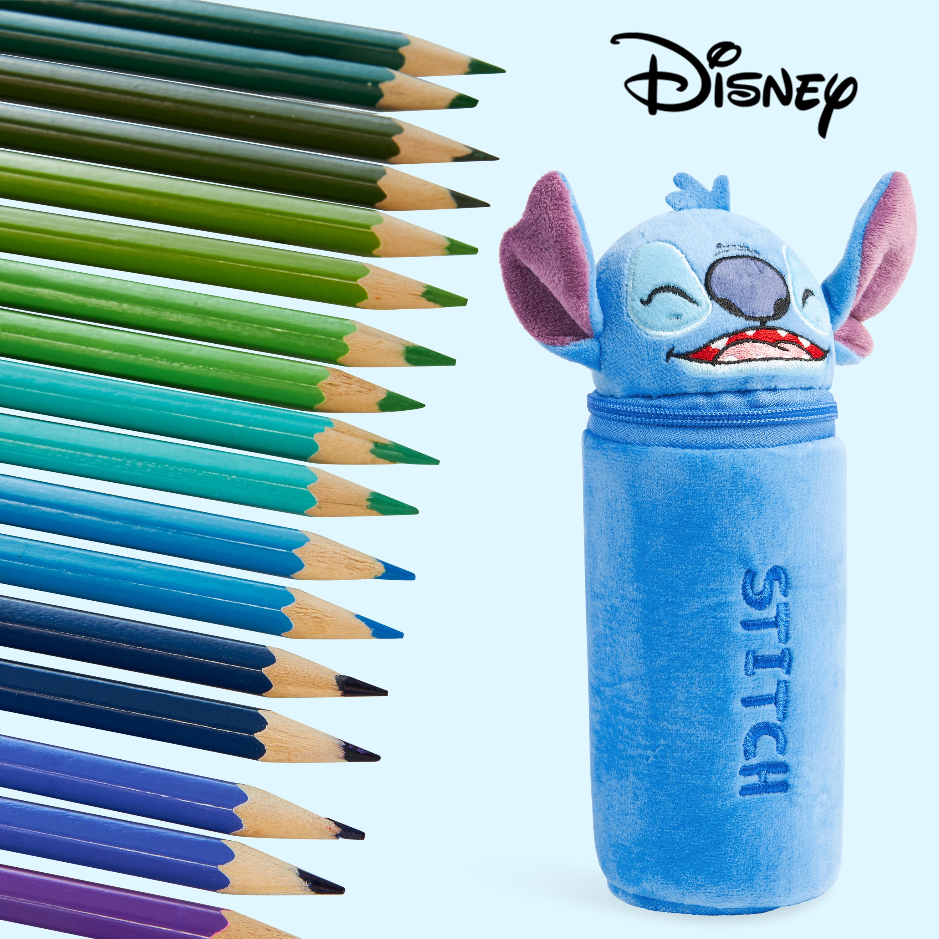 get-trend-school-supplies-stitch-trousse-garnie-48-crayons-bleue image 4