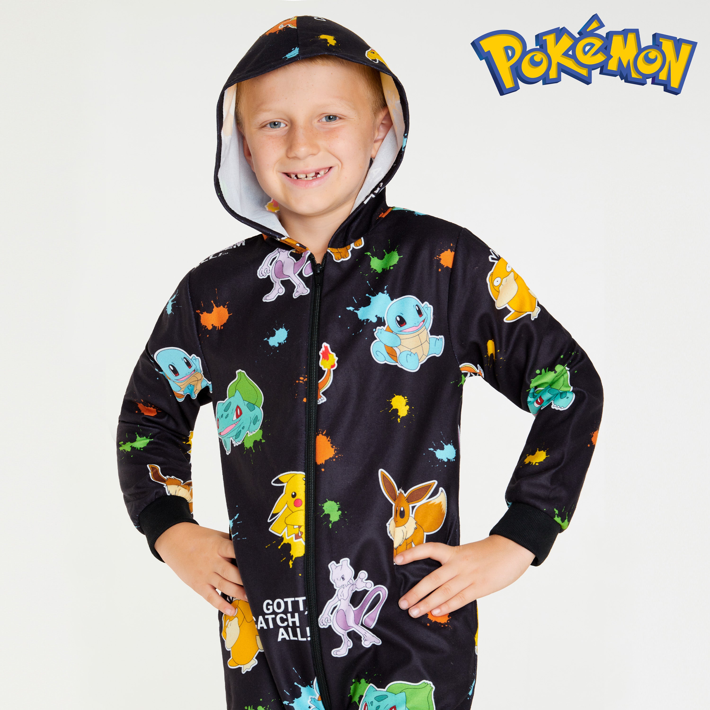 pok-mon-gar-ons-combinaison-pyjama-polaire-noir-7-8-ans image 5