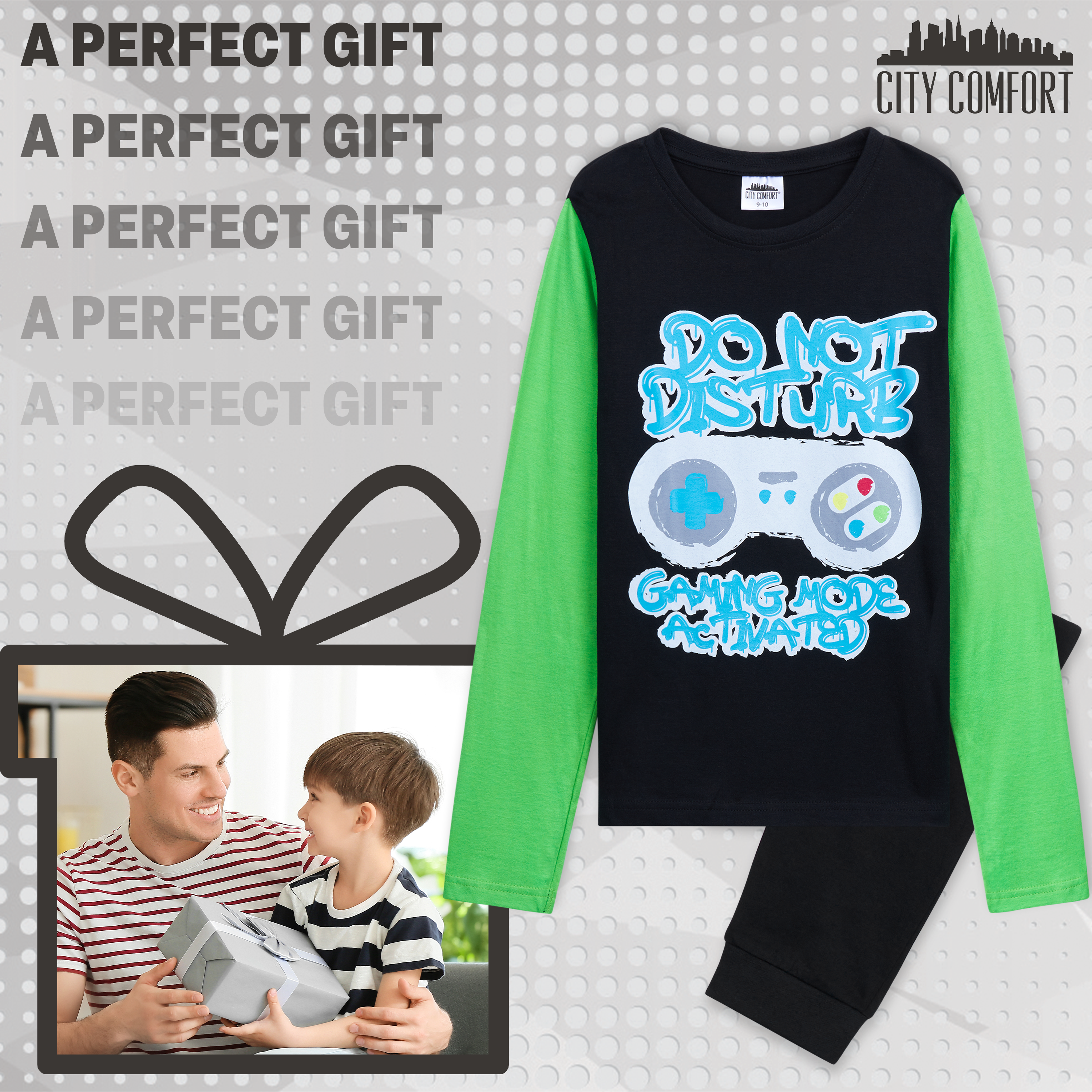 citycomfort-pyjama-gar-on-gamer-long-9-10-ans image 4