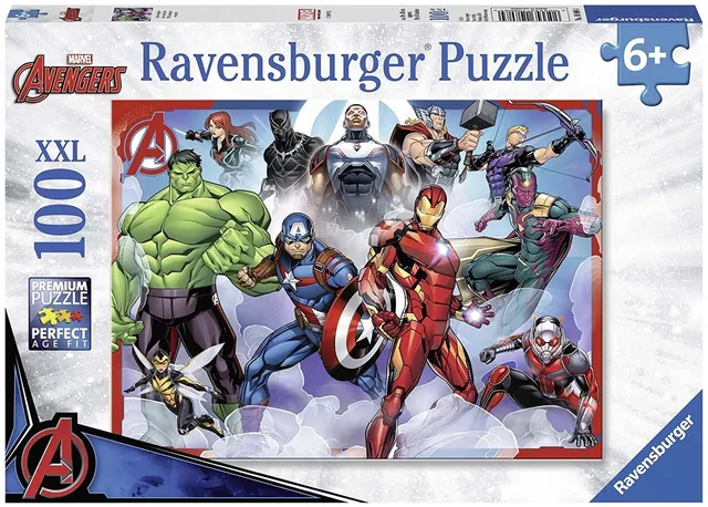 ravensburger-marvel-avengers-puzzle-100-pi-ces-xxl-49x36-cm image 1