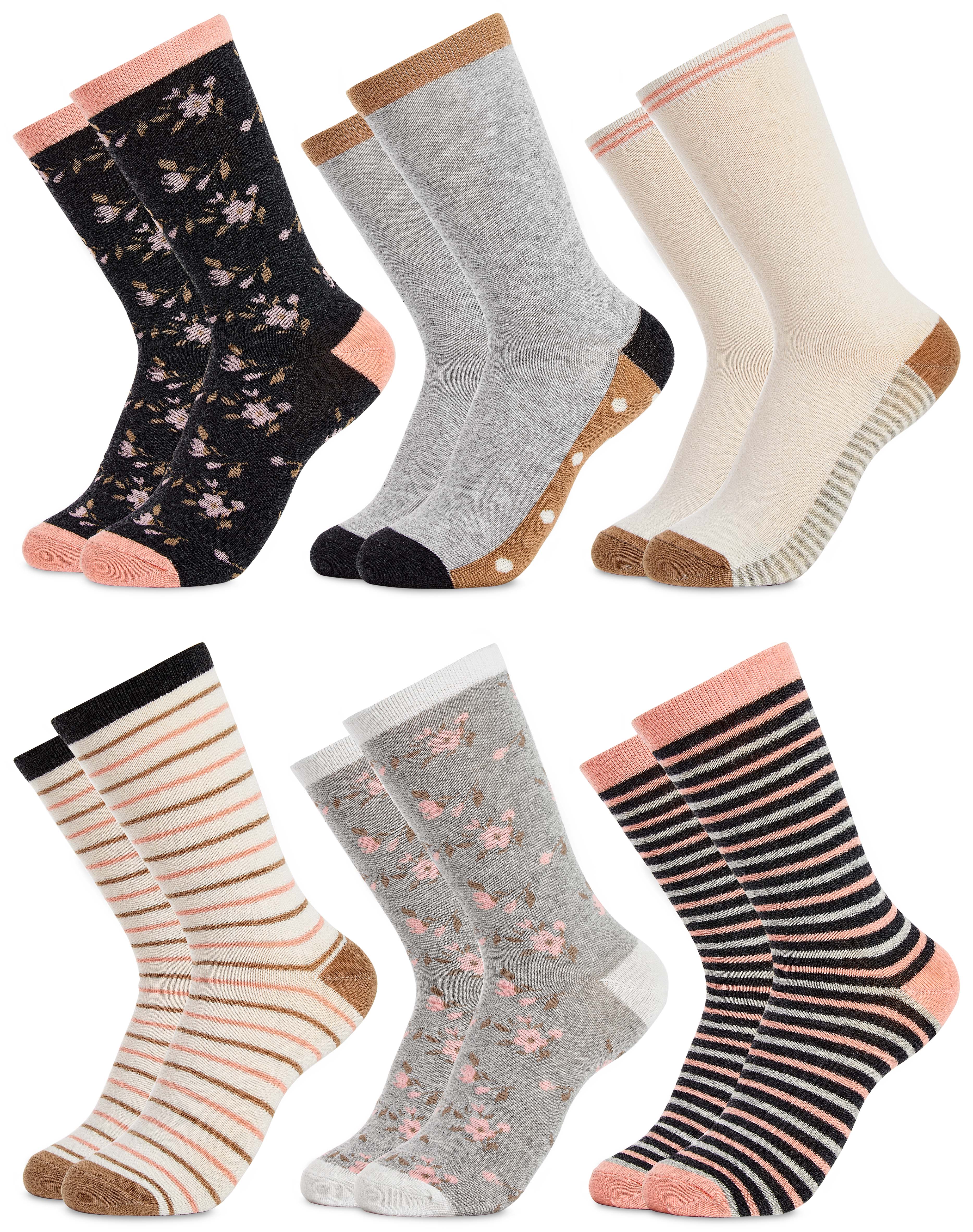 citycomfort-chaussettes-femme-coton-lot-de-6-ray-es image 1