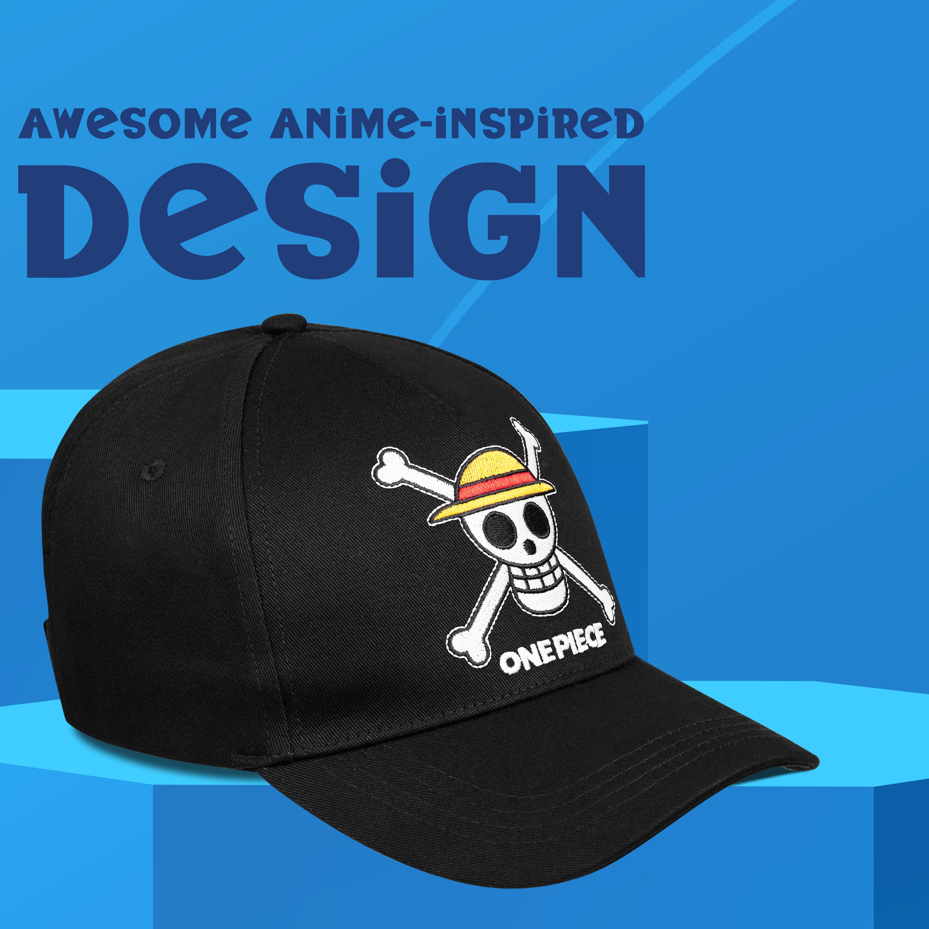one-piece-casquette-enfant-baseball-noire-l-g-re-sangle-r-glable image 5