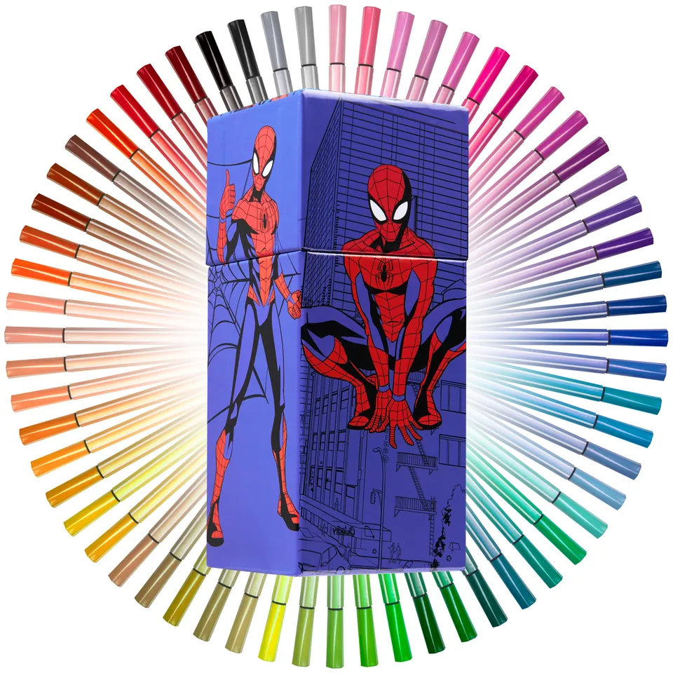 marvel-spiderman-feutres-enfant-60-pcs-pointe-fine image 1