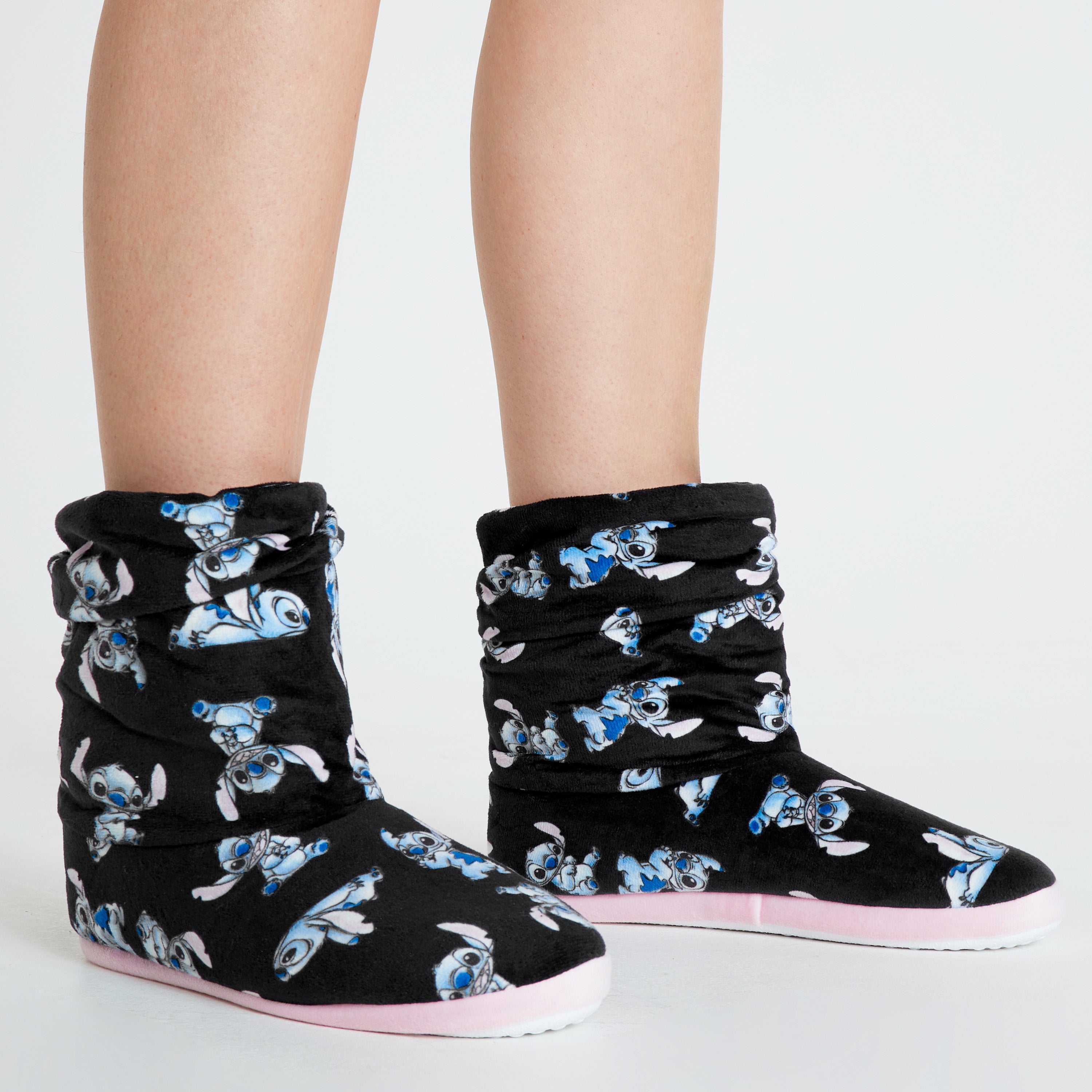 disney-stitch-chaussons-bottes-femme-peluche-bleue-chaud image 3