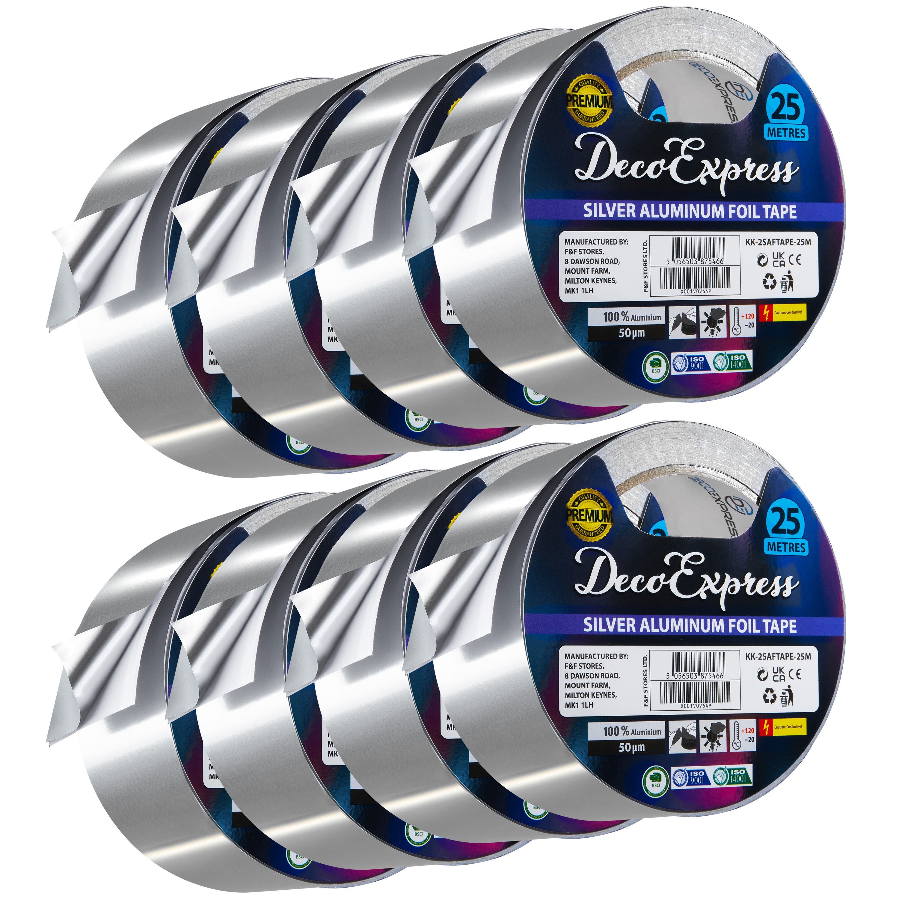 deco-express-ruban-aluminium-adh-sif-25-m-lot-8-isolant image 1
