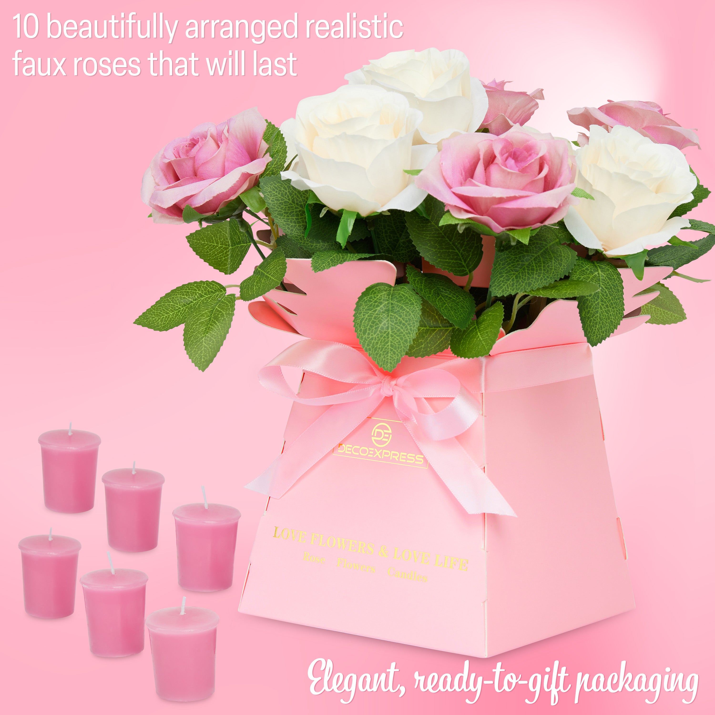 deco-express-coffret-bouquet-roses-bougies-rose image 4