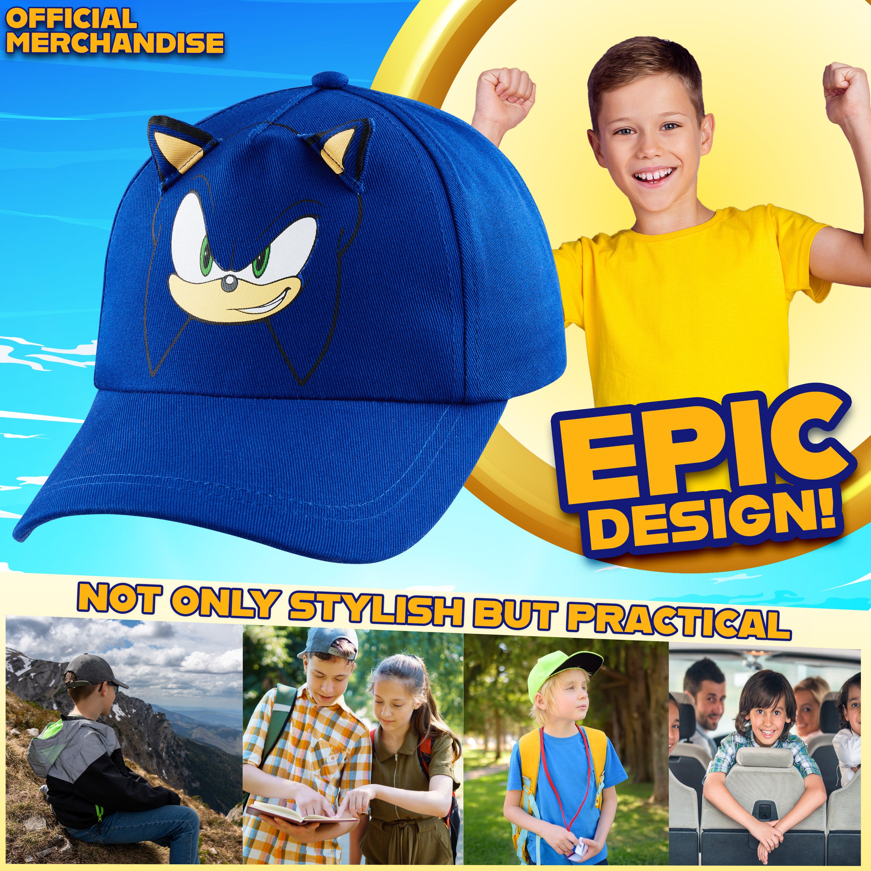 sonic-casquette-baseball-gar-on-r-glable-l-g-re image 3