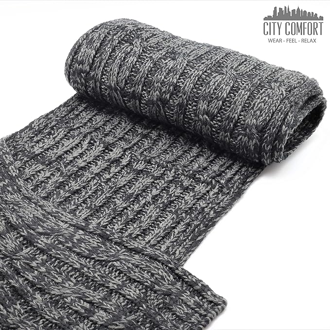 citycomfort-men-charpe-tricot-e-hiver-douce-unie image 4