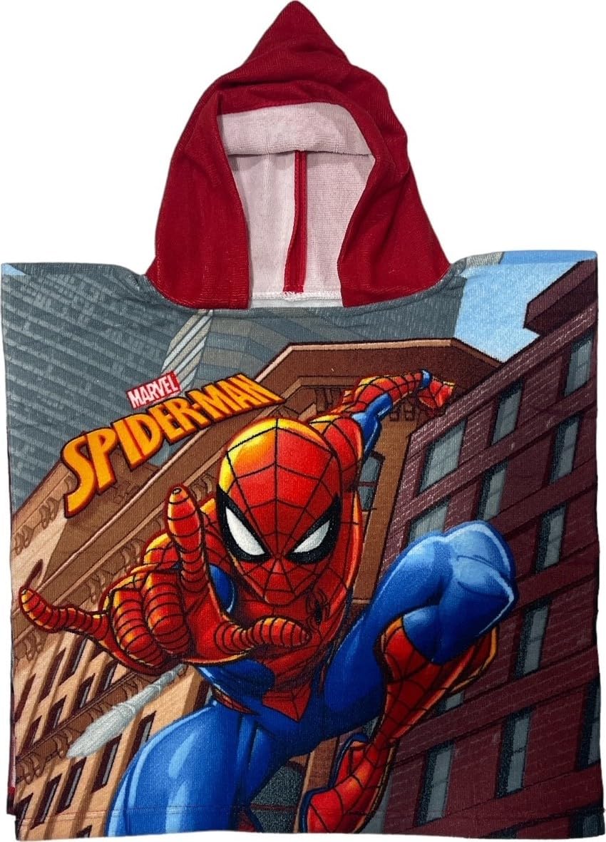 marvel-poncho-de-bain-spiderman-50x100-cm-taille-unique image 1