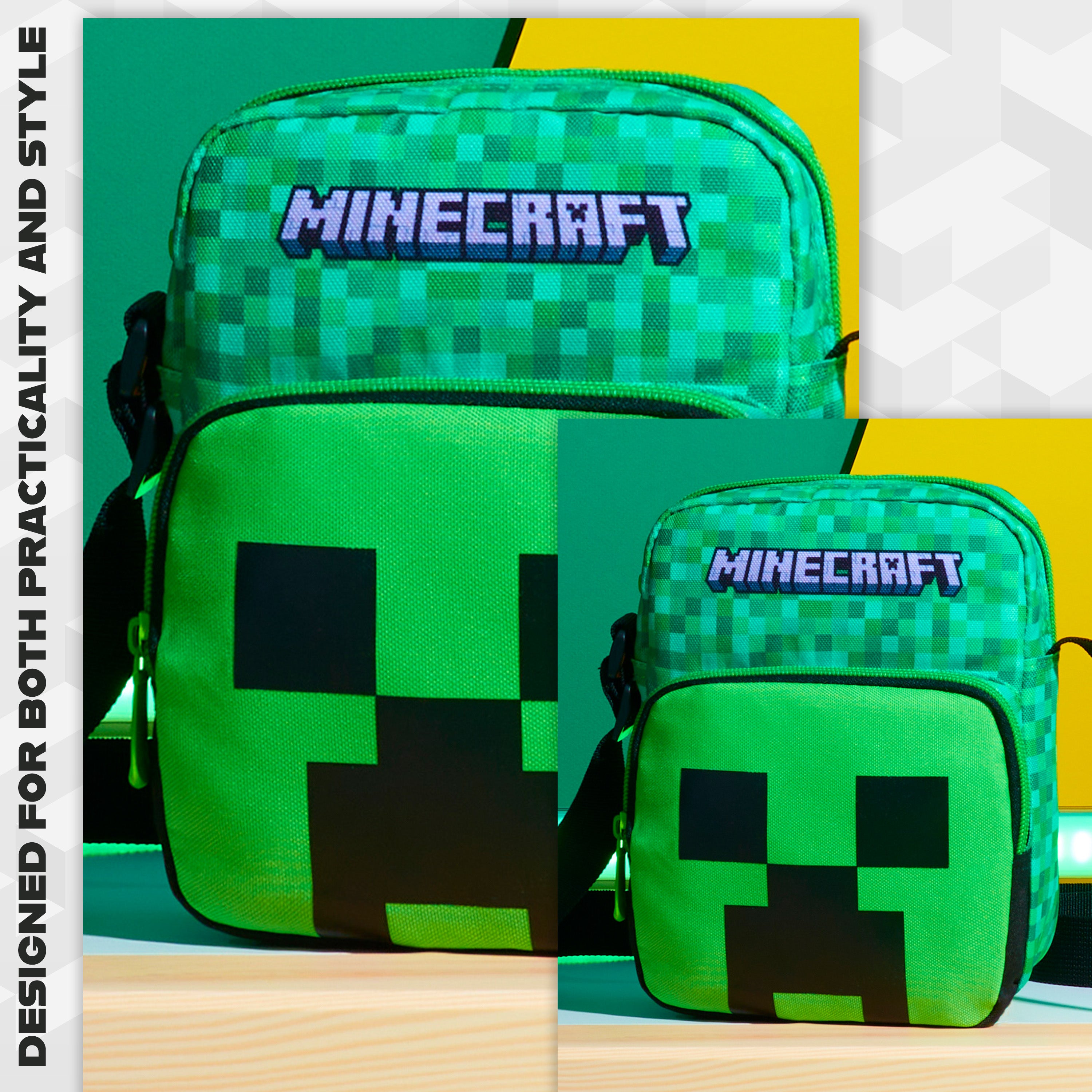 minecraft-sac-bandouli-re-enfant-creeper-r-glable image 5