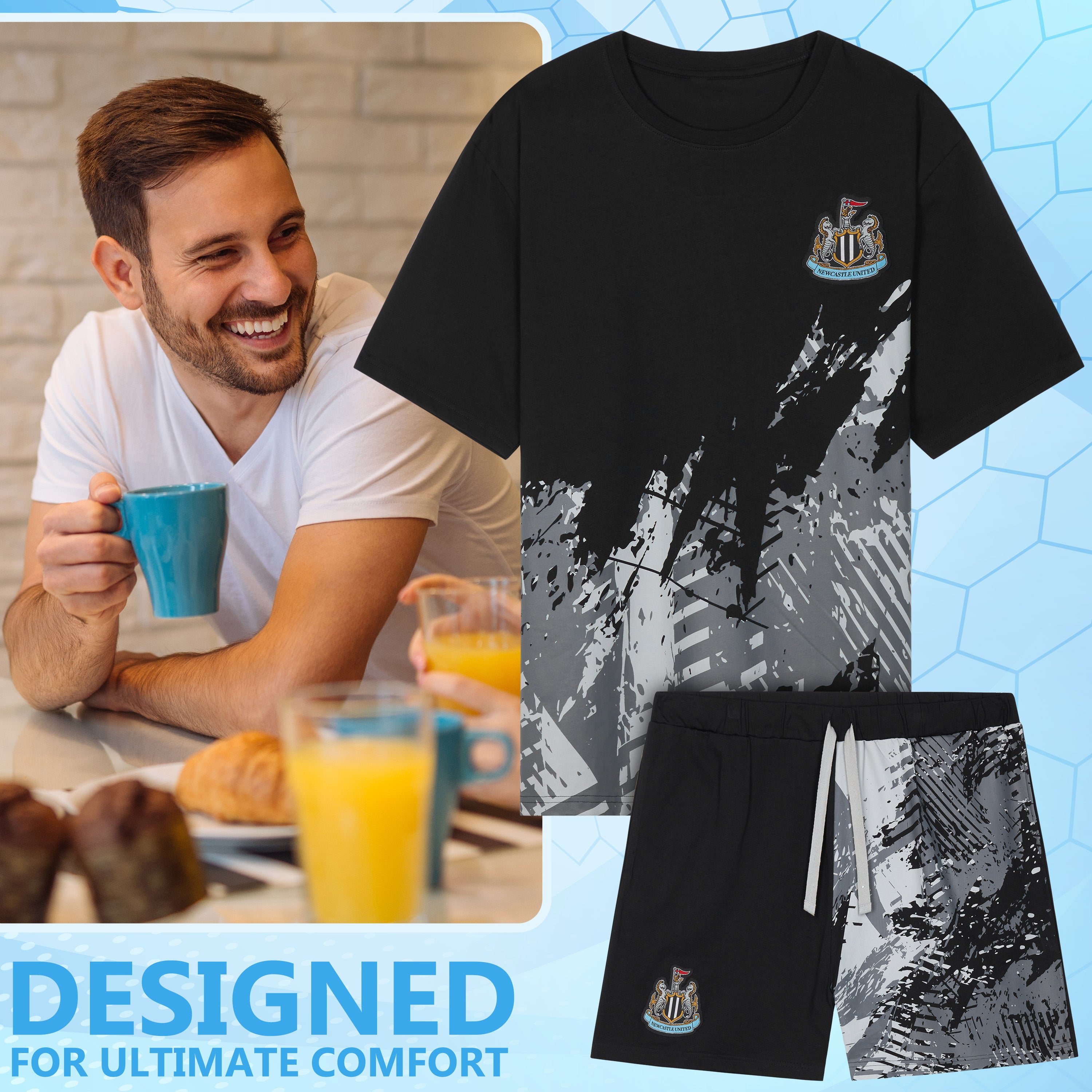 get-trend-men-pyjama-homme-court-foot-newcastle-taille-s-3xl image 3