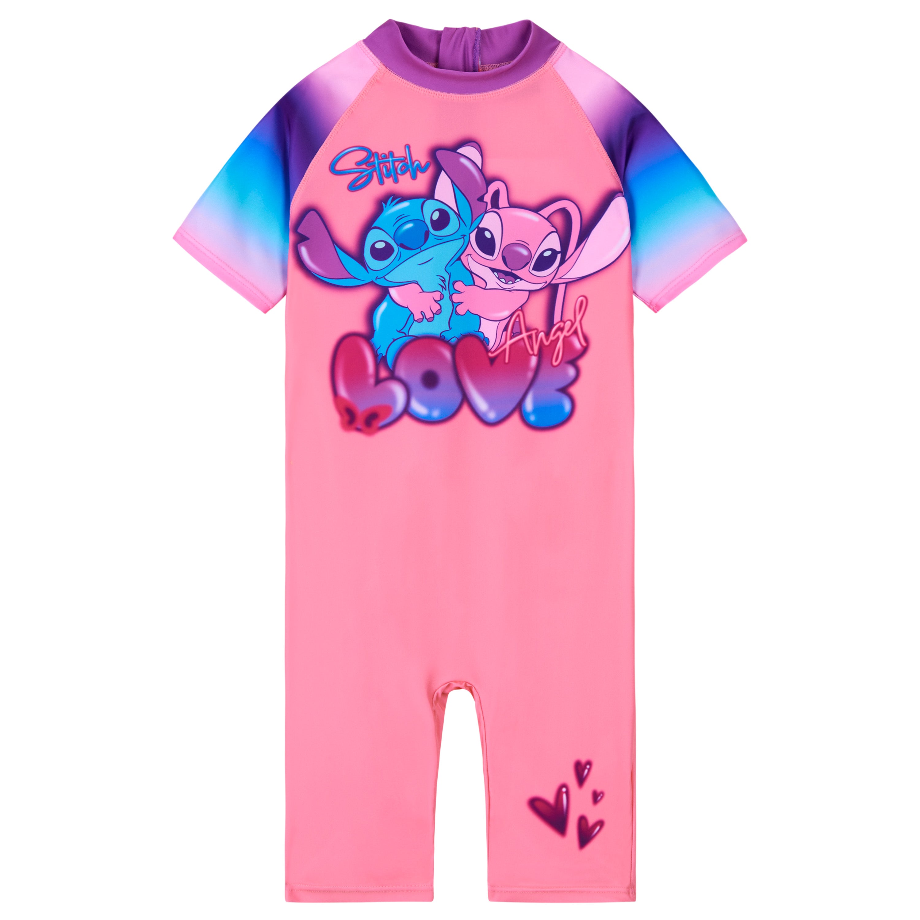 disney-maillot-une-pi-ce-fille-extensible-stitch-ariel-elsa image 1