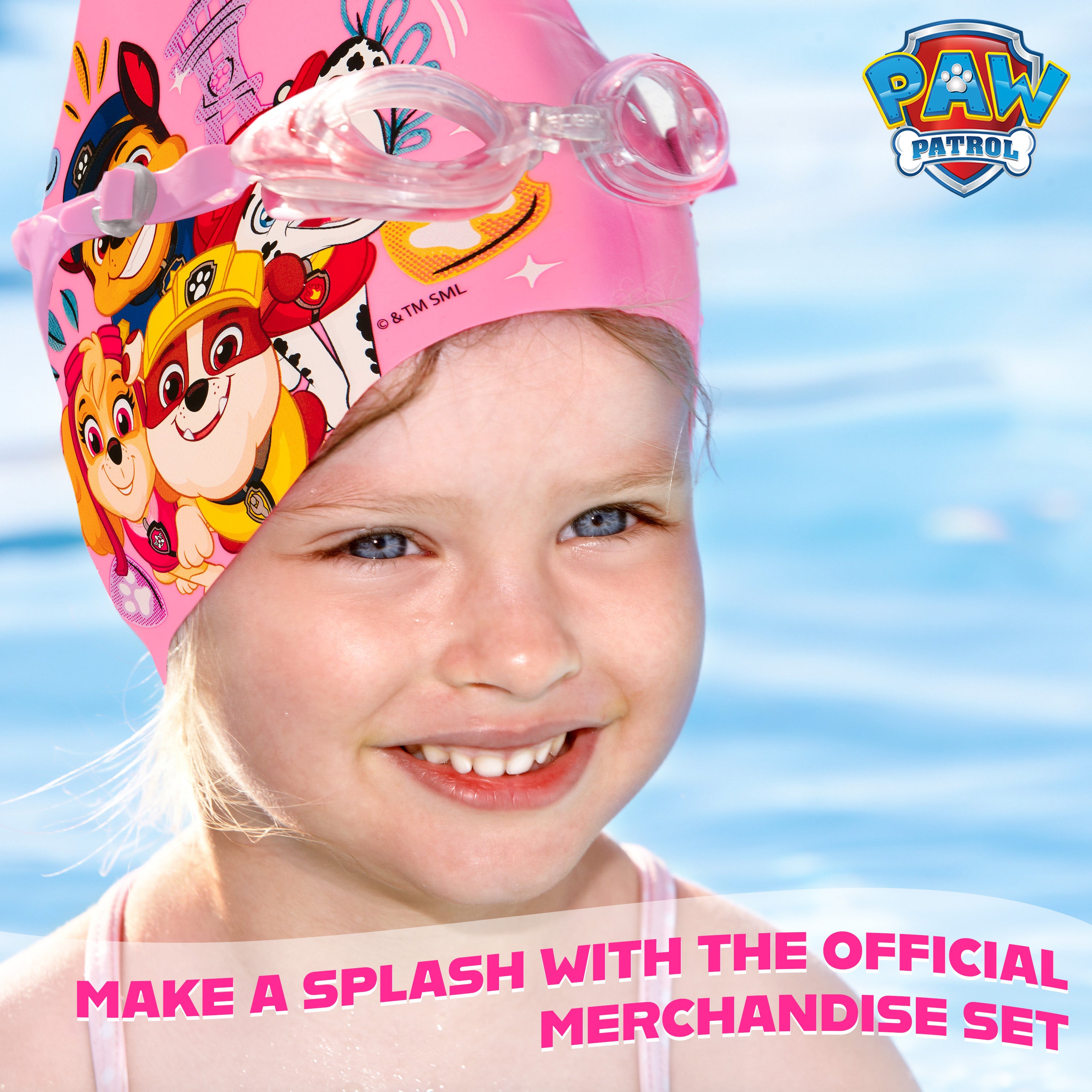 pat-patrouille-lunettes-de-piscine-enfant-bonnet-rose-3-6-ans image 3