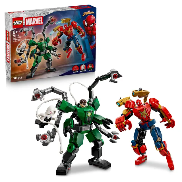 lego-marvel-76338-jeu-construction-robots-spider-man-315-pcs image 1