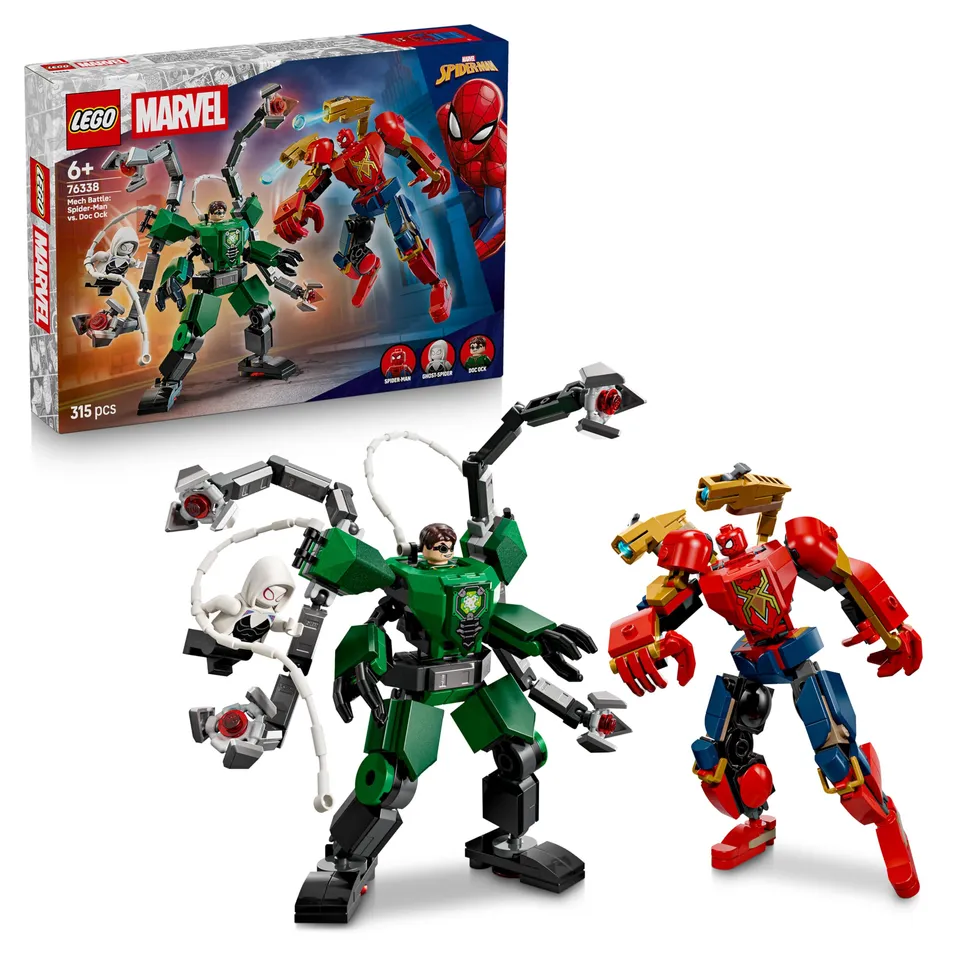 lego-marvel-76338-jeu-construction-robots-spider-man-315-pcs image 1