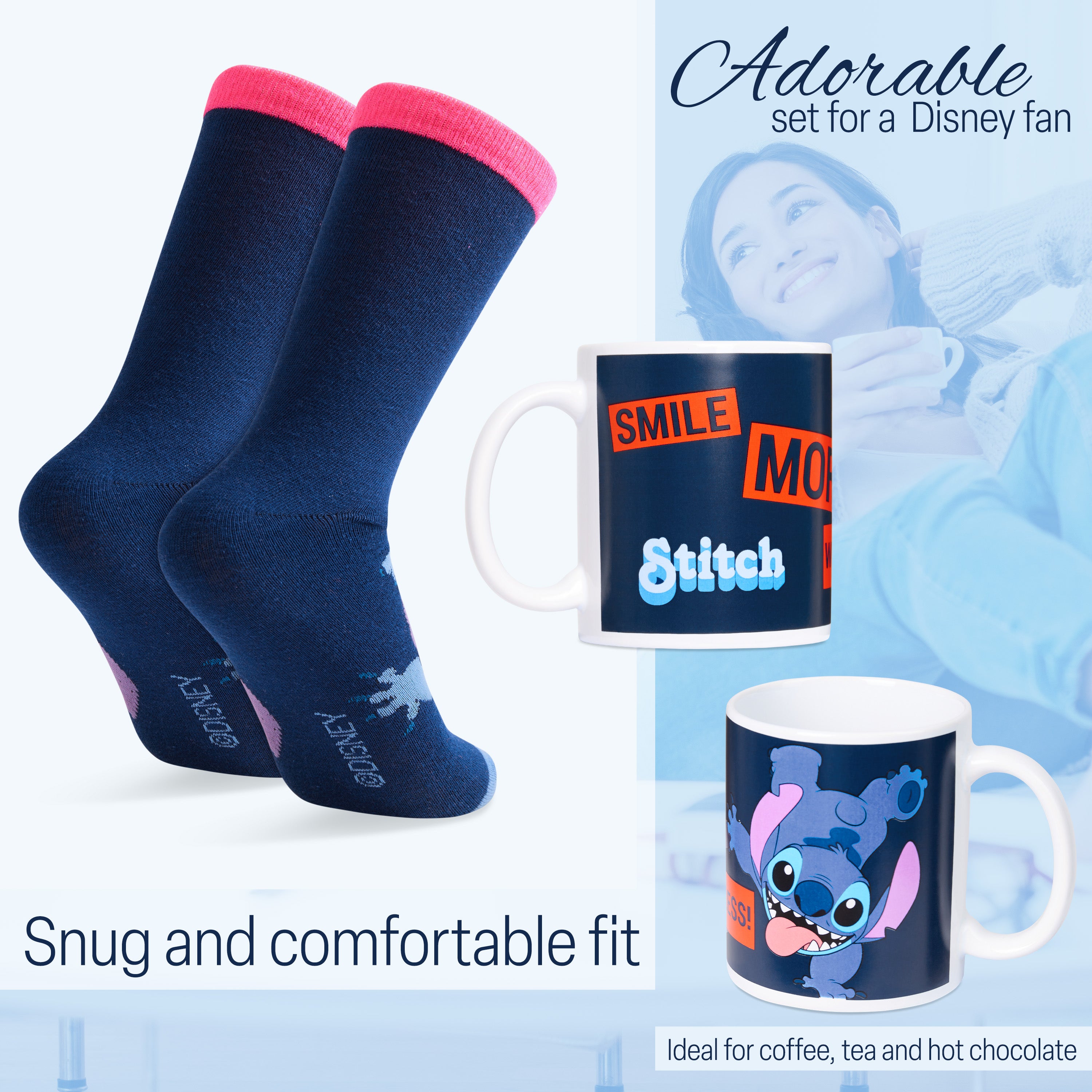 disney-stitch-coffret-mug-312ml-chaussettes-marine image 4