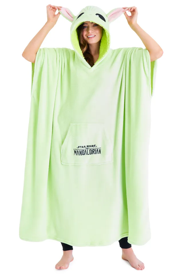 get-trend-men-mandalorian-plaid-capuche-adulte-vert-grogu image 1